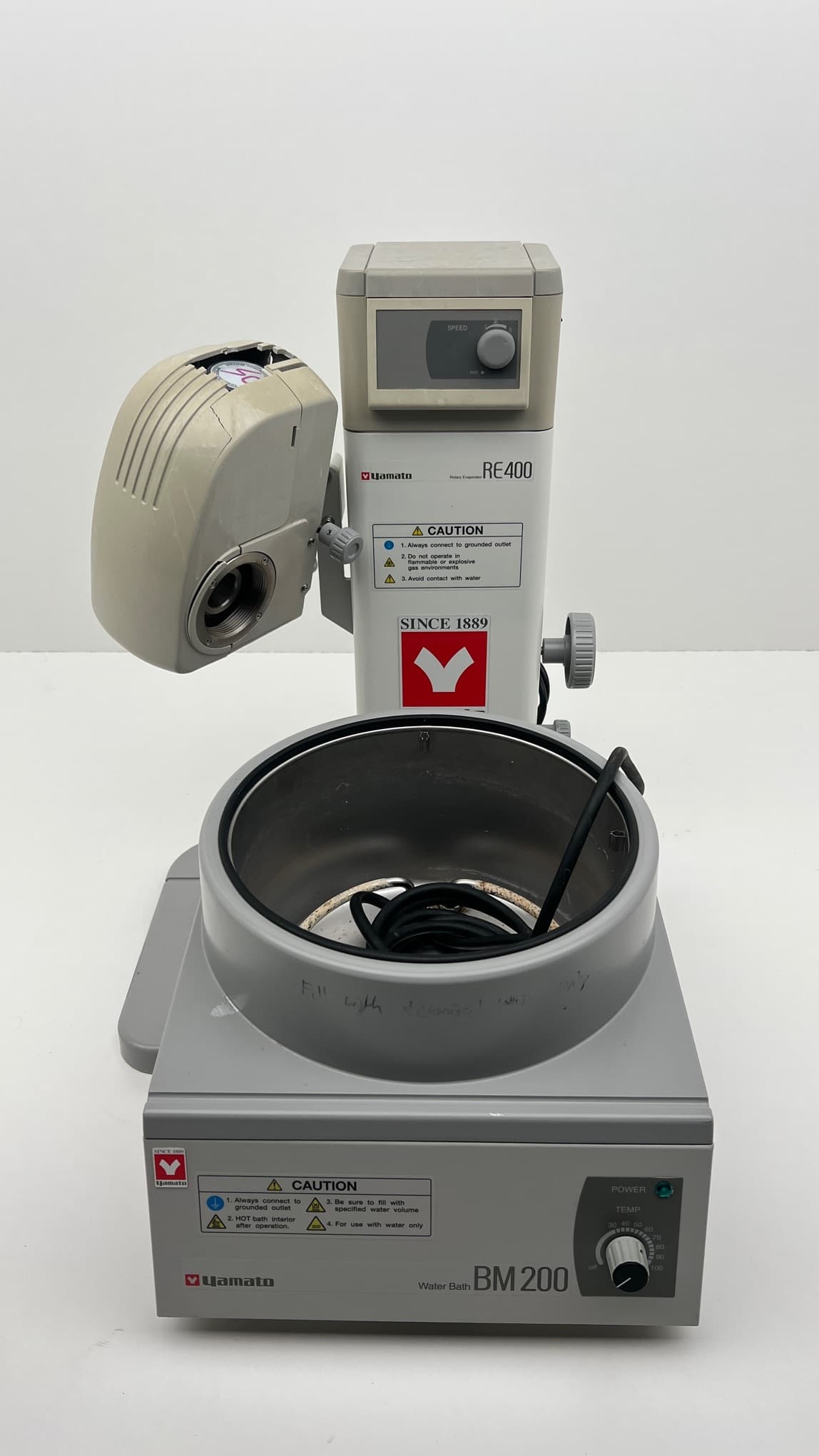Yamato RE400 BM200 Rotary Evaporator & Waterbath