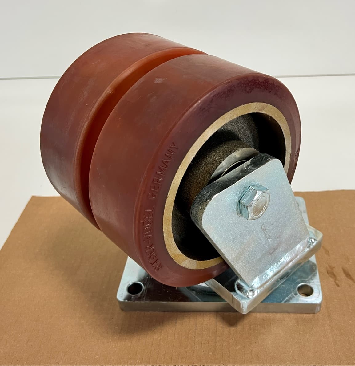 Rader Vogel Heavy Duty Twin Wheel Swivel Caster 220mm Diameter X 330mm High