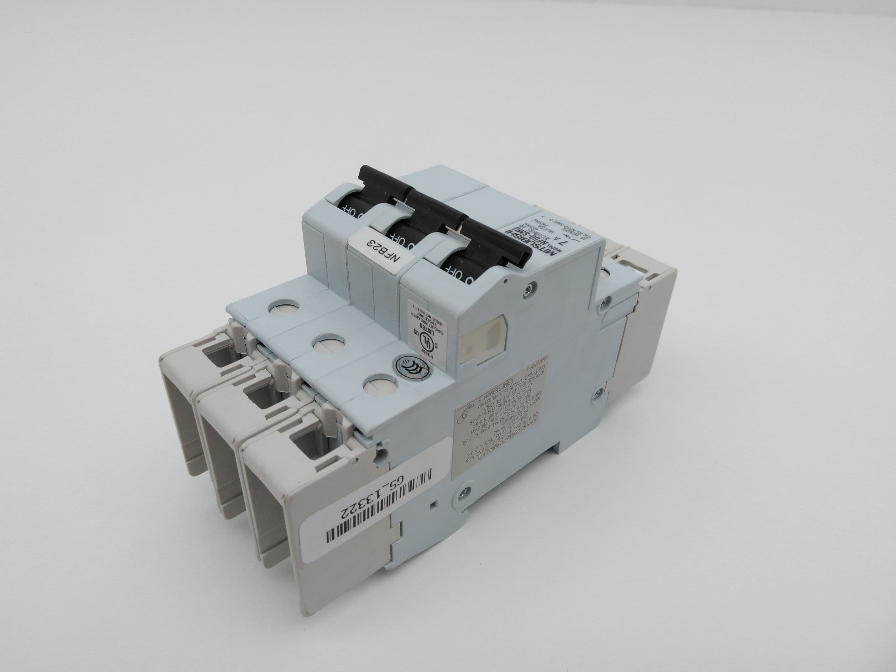 Mitsubishi Electric NF50-SMU3P7A Circuit Breaker, 7 Amp, 3 Pole