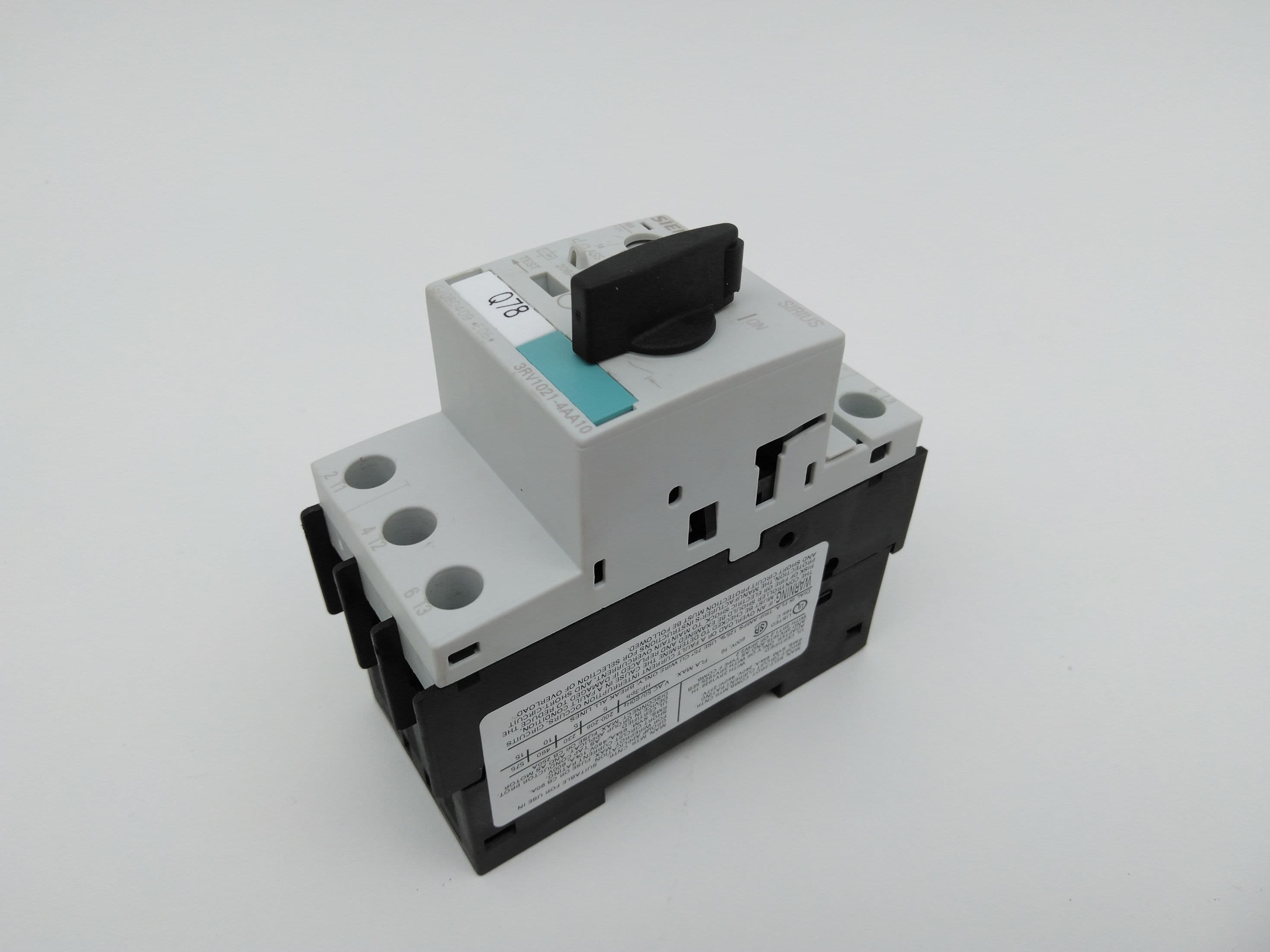Siemens 3RV1021-4AA10 Motor Protection Circuit Breaker