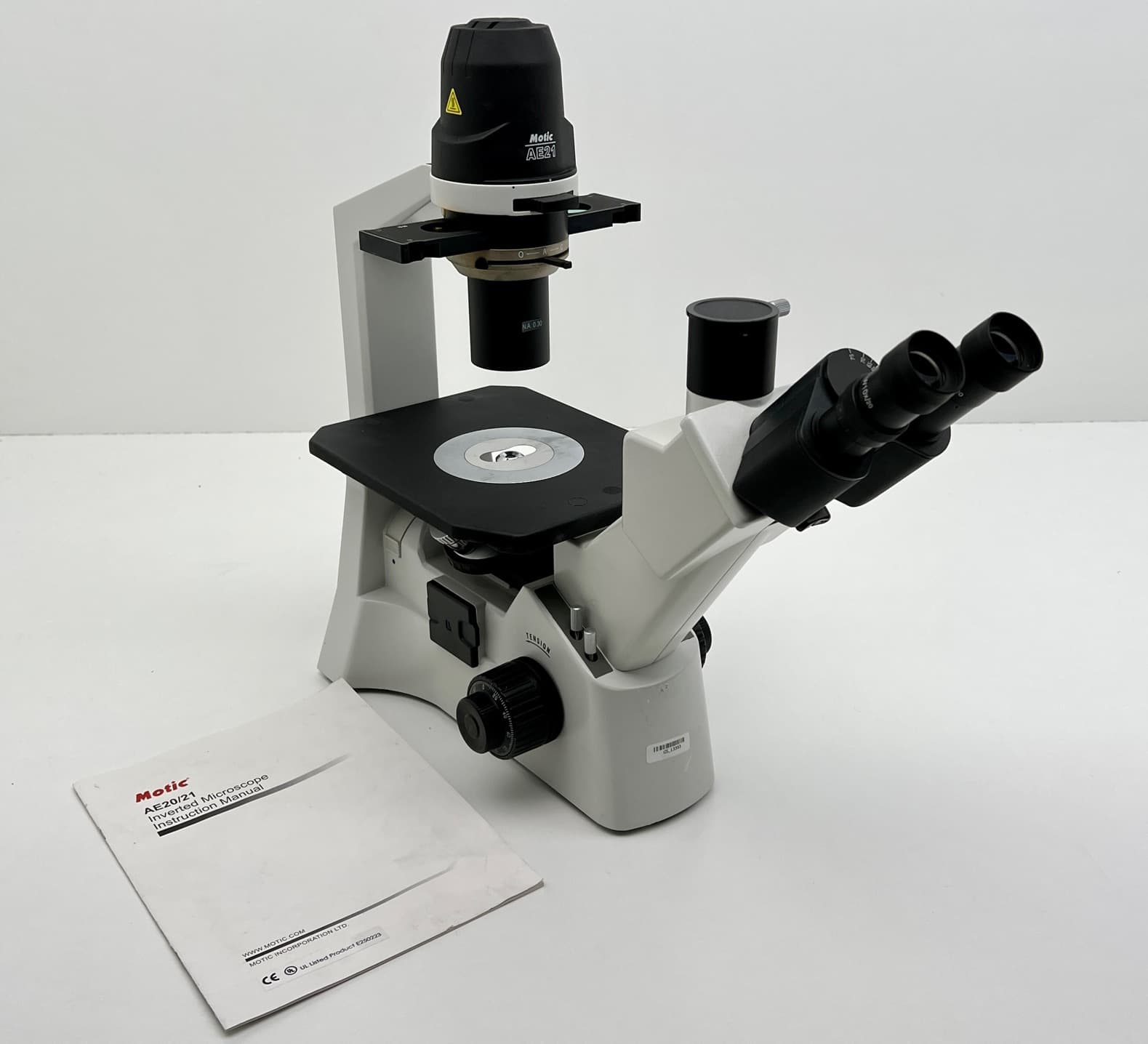 Motic AE21 Inverted Microscope 4X, PH10X, LWD PH20X Objectives