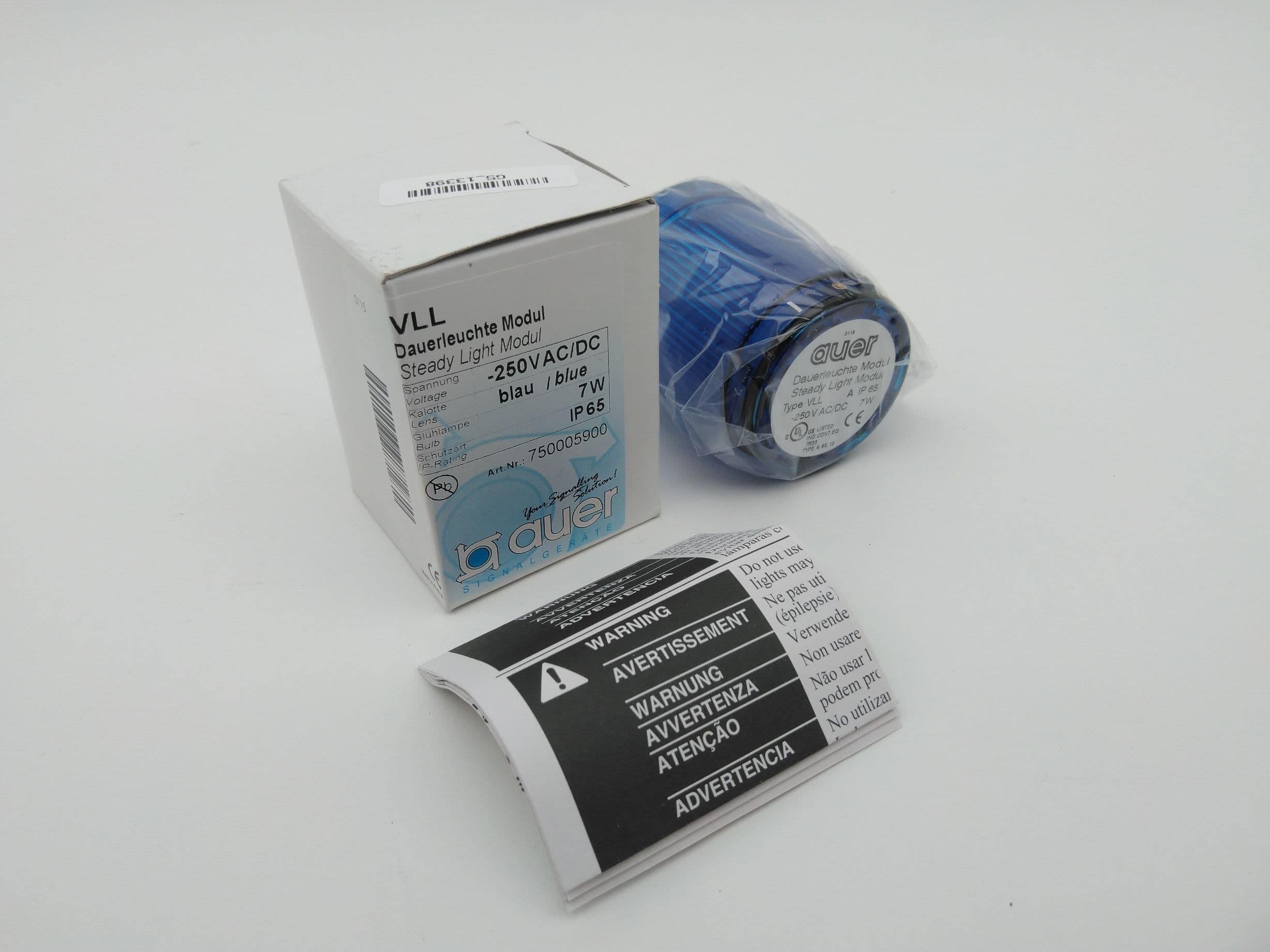 Auer 750005900 250V AC/DC Blue Steady Light Module