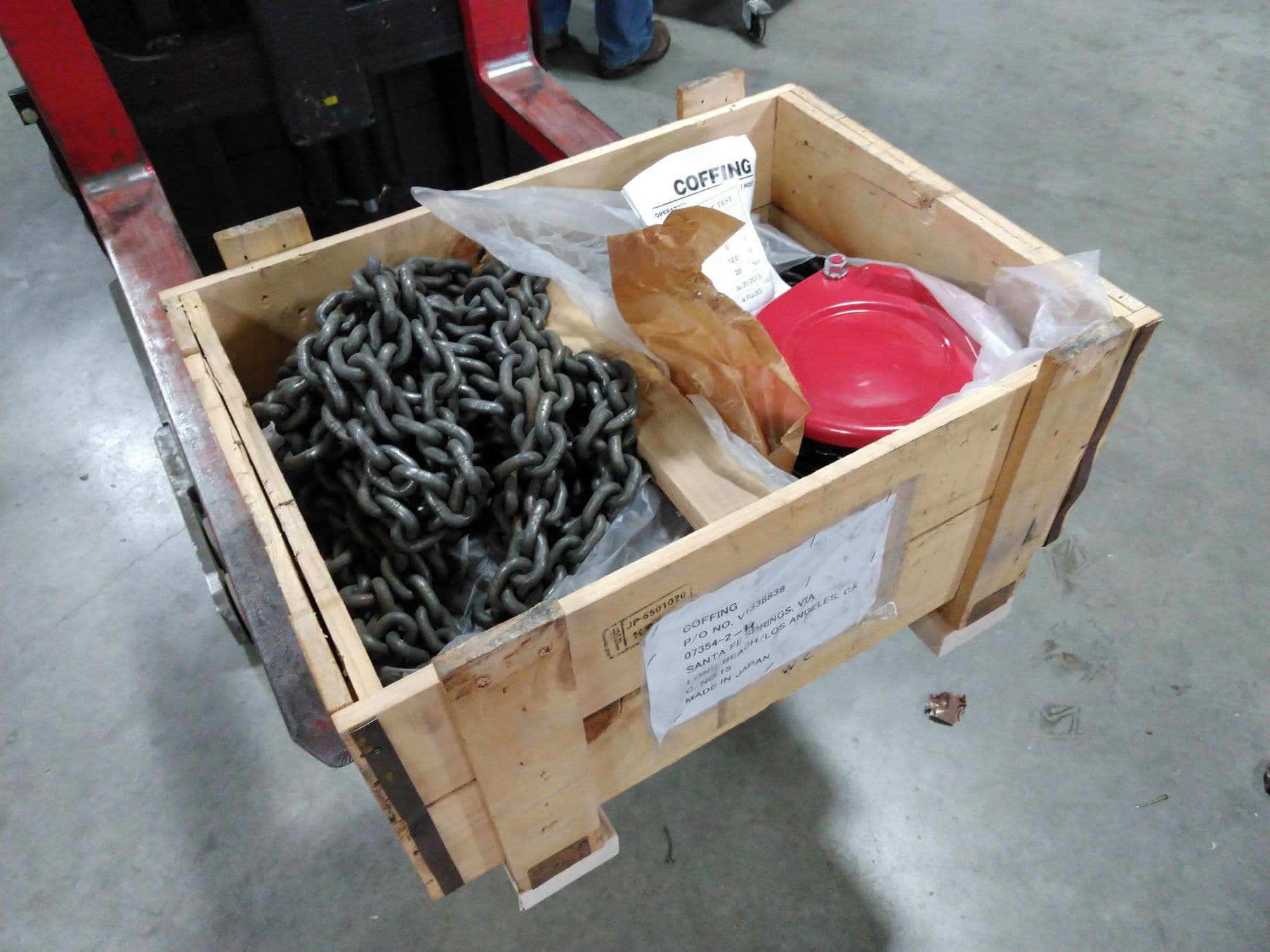 Coffing LHH 8 Ton, Manual Chain Hoist, 20' Lift