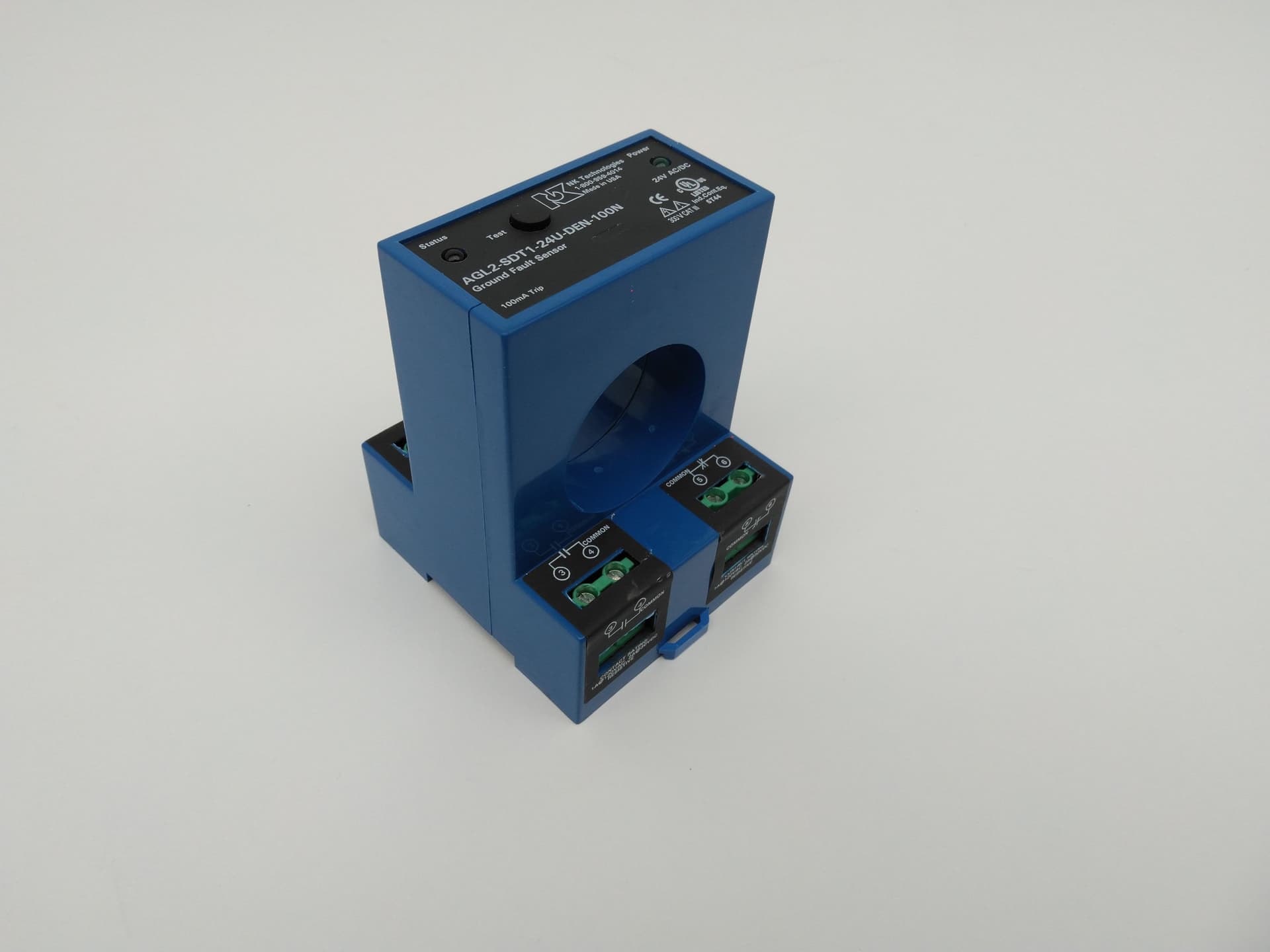 NK Technologies AGL2-SDT1-24U-DEN-100N Ground Fault Sensor 100mA Trip 24VAC/DC