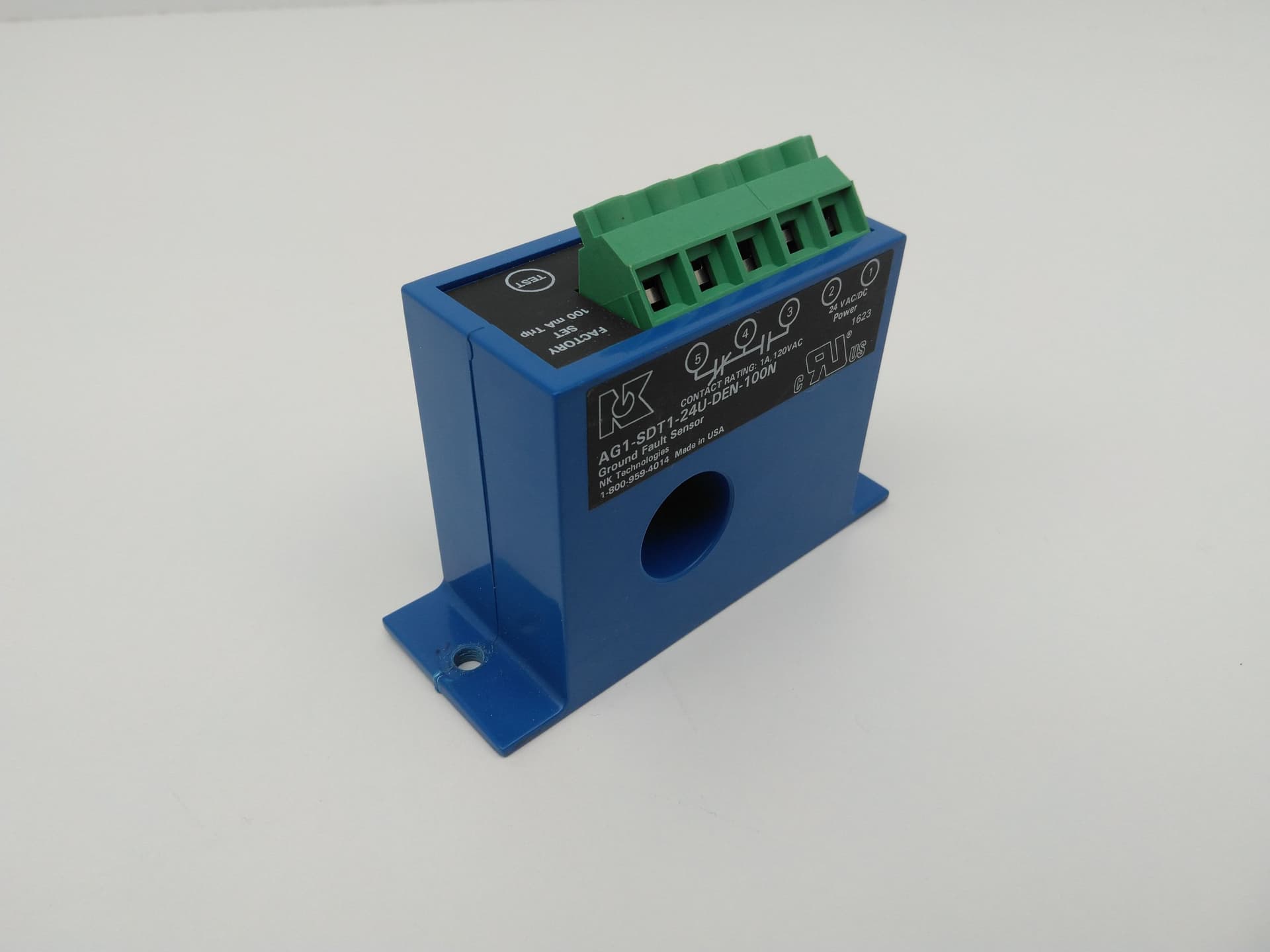 NK Technologies AG1-SDT1-24U-DEN-100N Ground Fault Sensor 100mA Trip 24V AC/DC