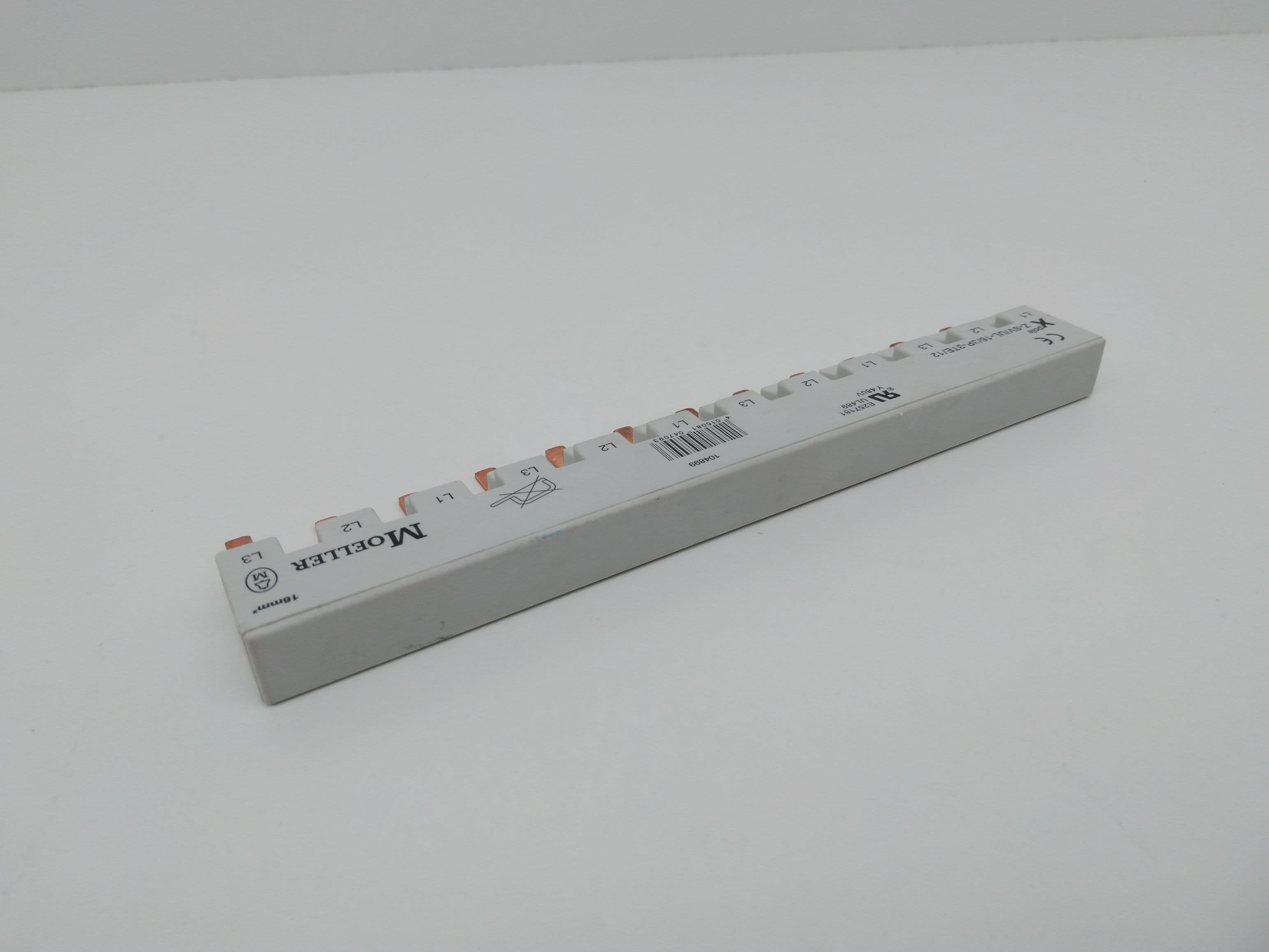 Moeller Z-SV/UL-16/3P-3TE/12 Bus bar, 12 Terminals, 80A, 480V, 3PH, 3P