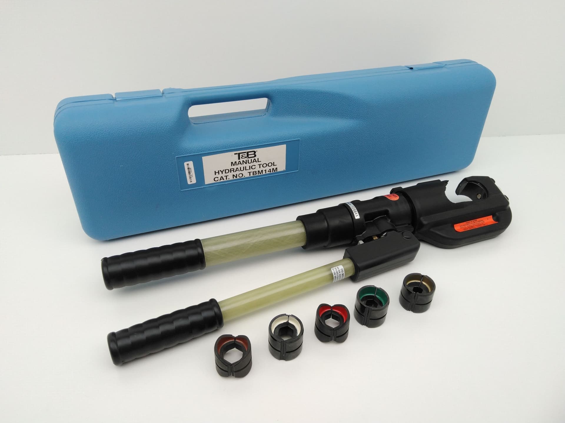 Thomas and Betts TBM14M Hydraulic Crimper, 14 Ton Insulated-Head w/ 5x Dies