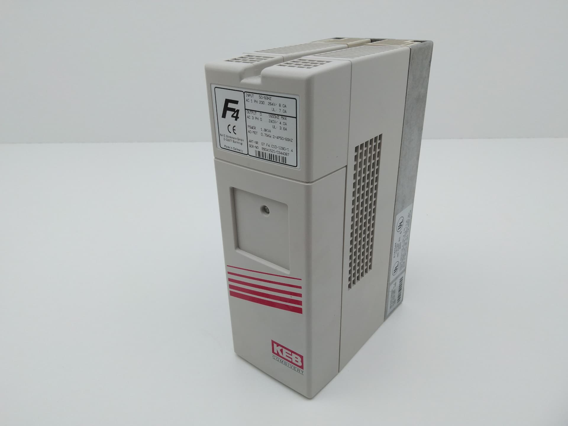 Karl E Brinkmann GMBH, KEB 07.F4.C1D-1280/1.4 0.75KW Combivert Inverter Drive