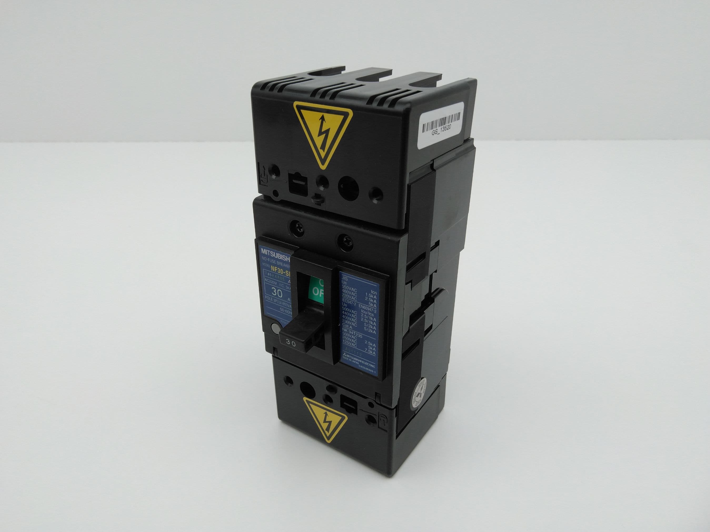Mitsubishi NF30-SP 3 Pole AC 220V 30AMP No-Fuse Circuit Breaker