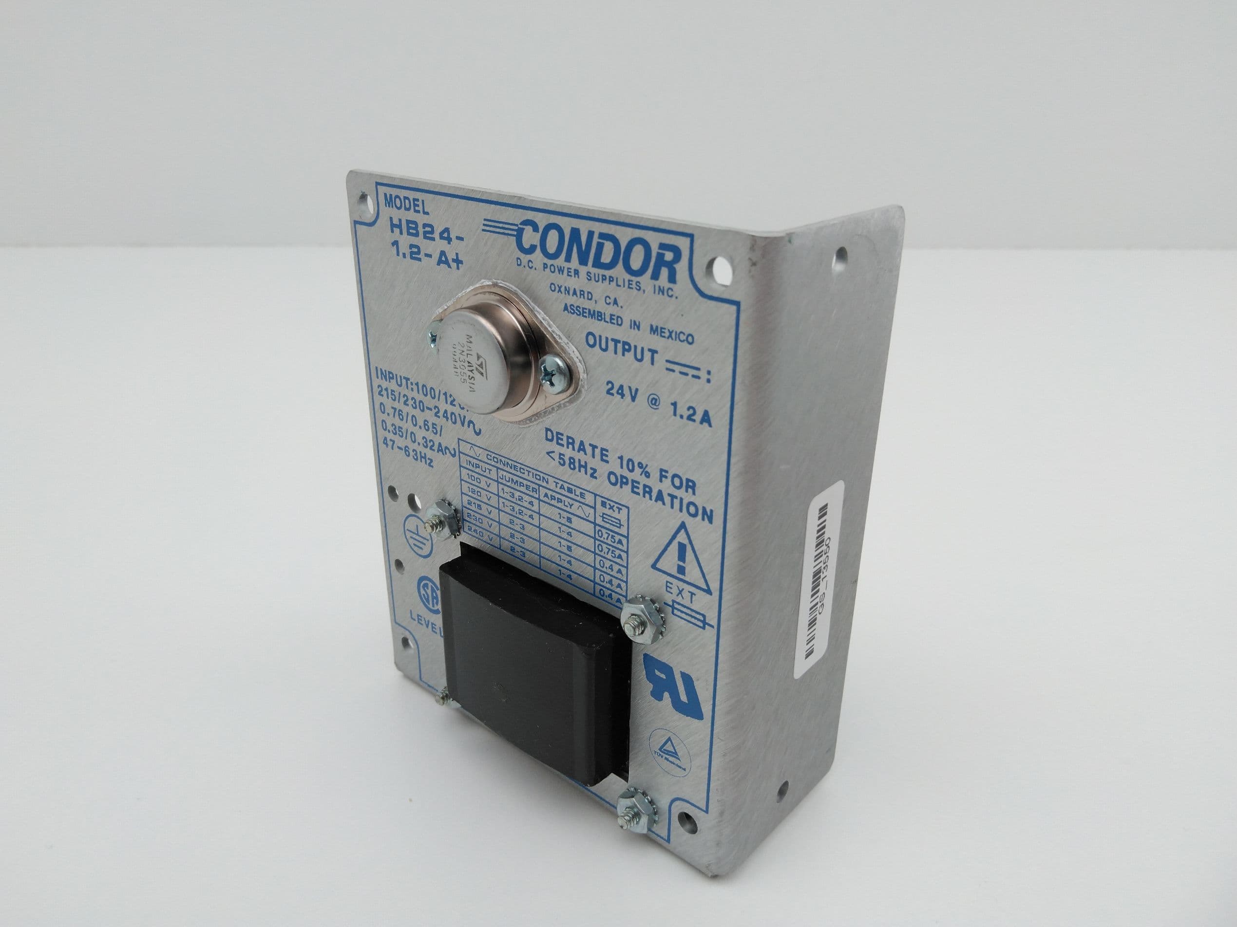 Condor HB24-1.2-A+ External/Internal (Off-Board) AC DC Converter Power Supply