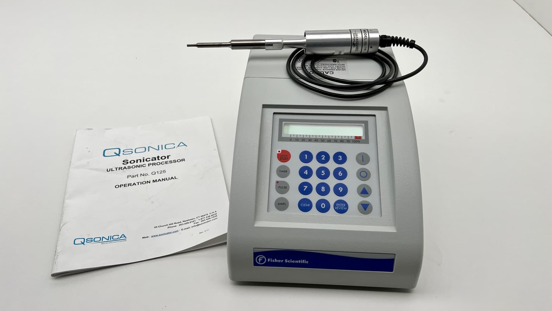 Fischer Scientific FB120 Sonicator with Generator, Converter and Tip