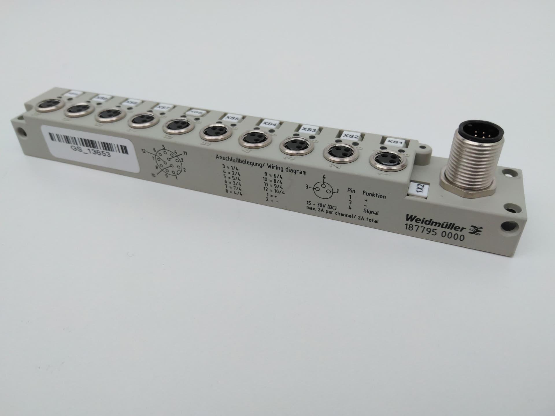 Weidmuller 1877950000 Sensor Actuator Passive Distributor