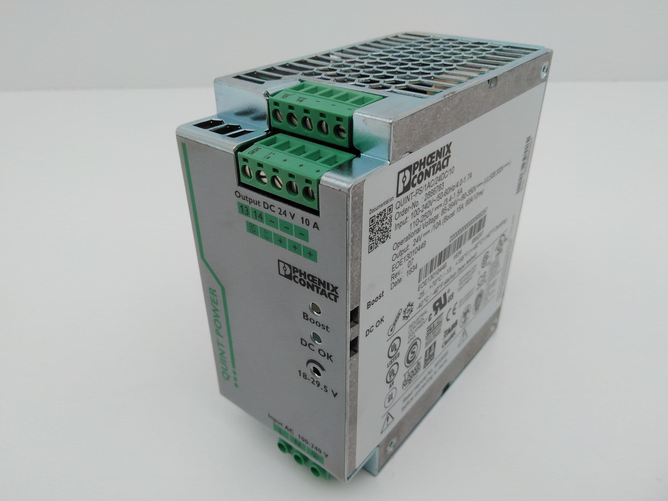Phoenix Contact 2866763 QUINT-PS/1AC/24DC/10 Power Supply