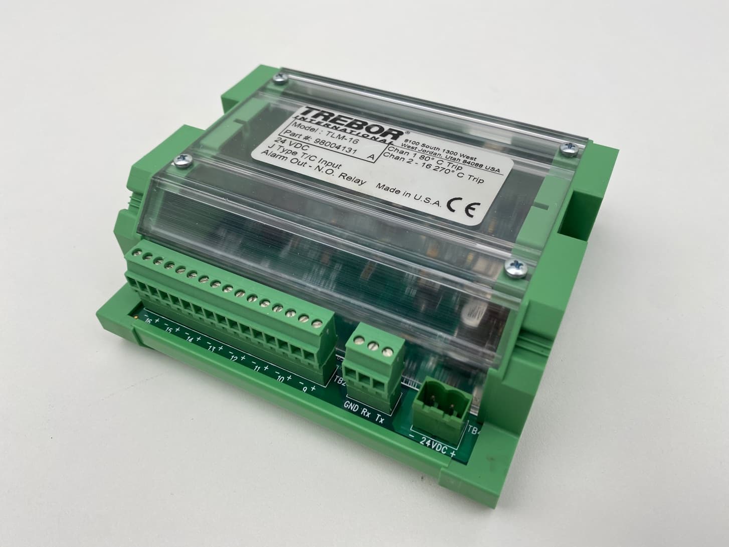 Trebor TLM-16, 98004131 Alarm out - N.O Relay 16 Channel Temperature Monitor