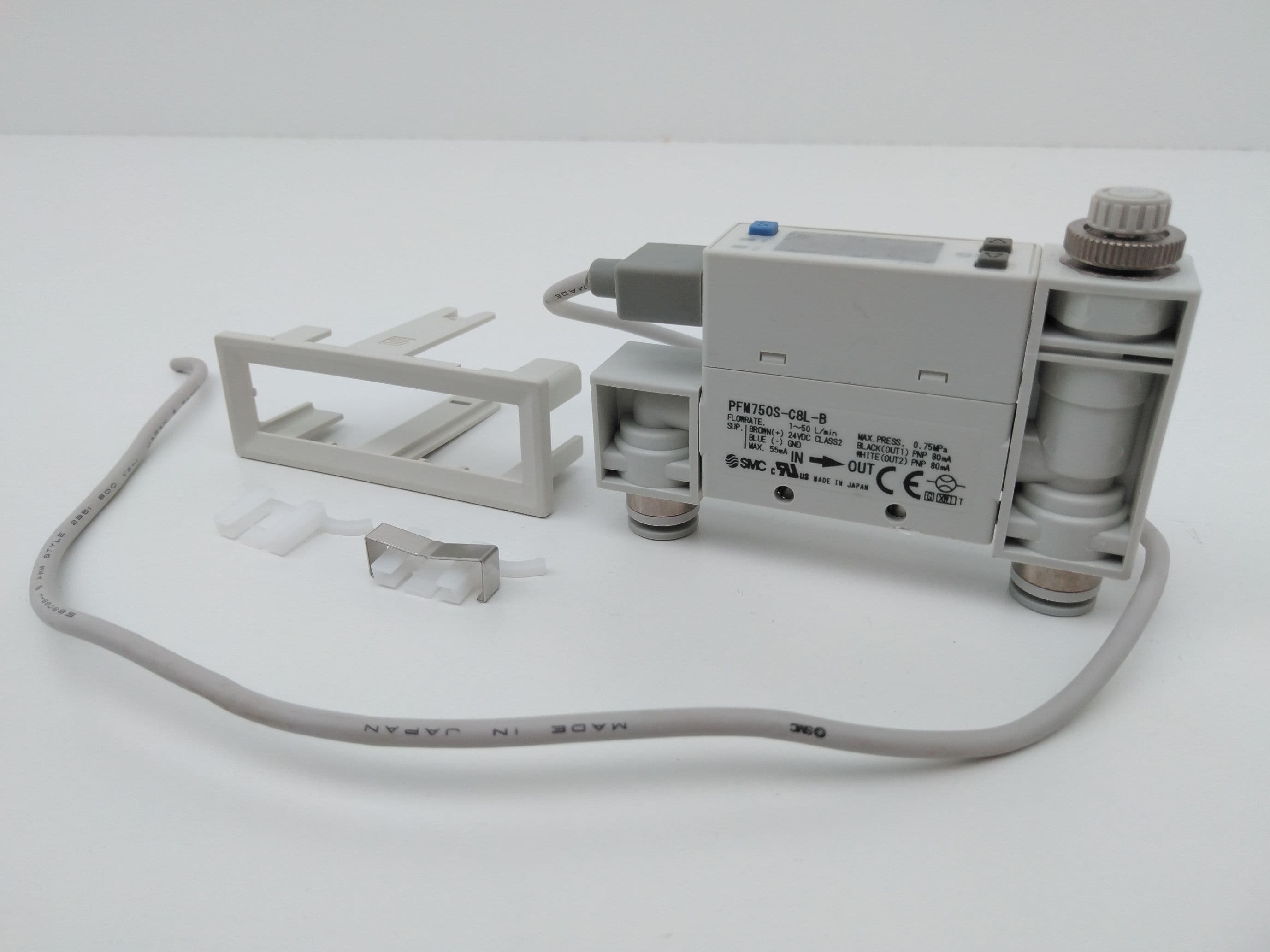 SMC PFM750S-C8L-B Panel Mount Digital Flow Sensor, 1-50L/m
