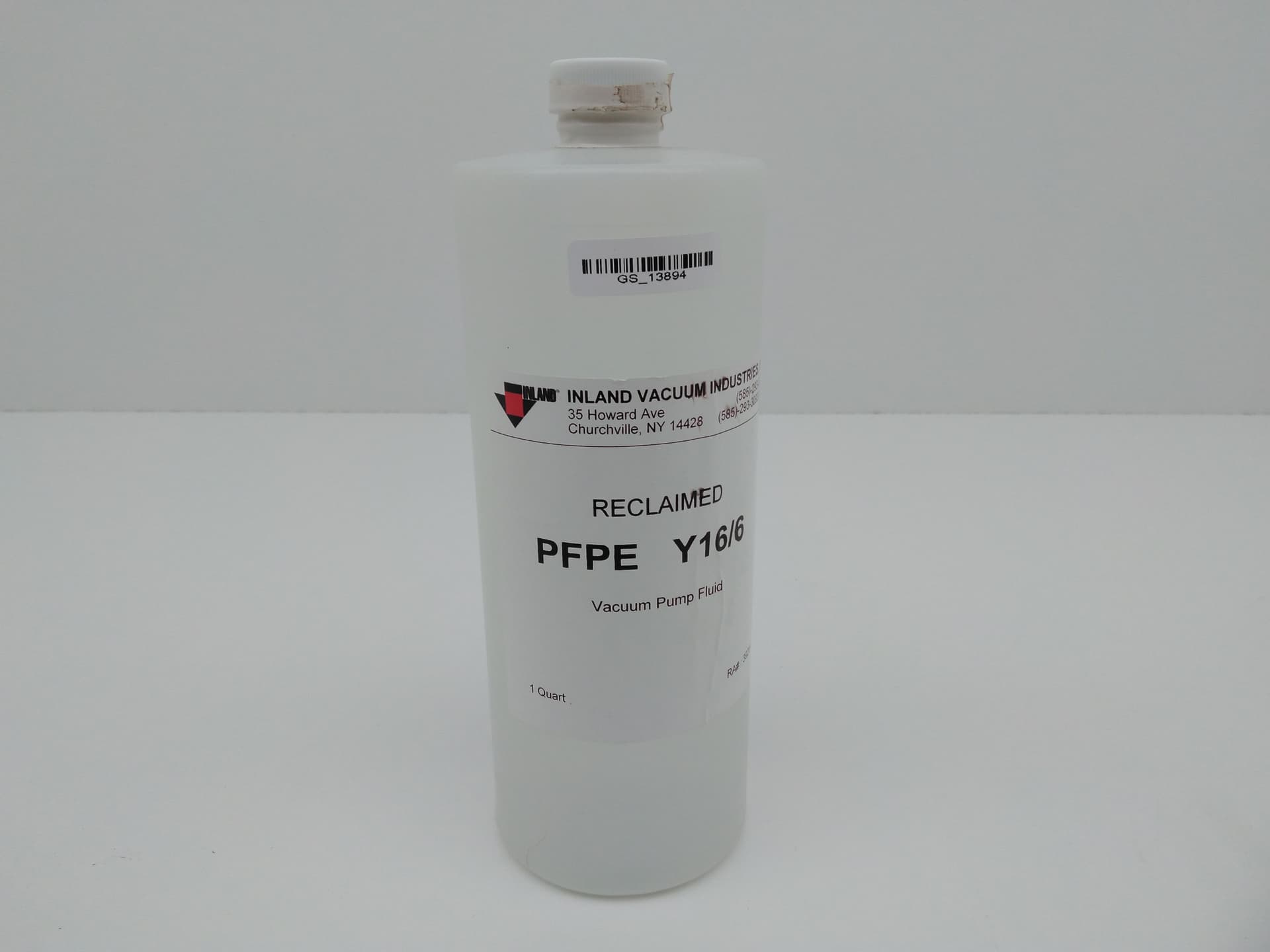 Inland Vacuum Industries PFPE Y16/6 Reclaimed Fomblin Vacuum Pump Fluid - 1 Qt