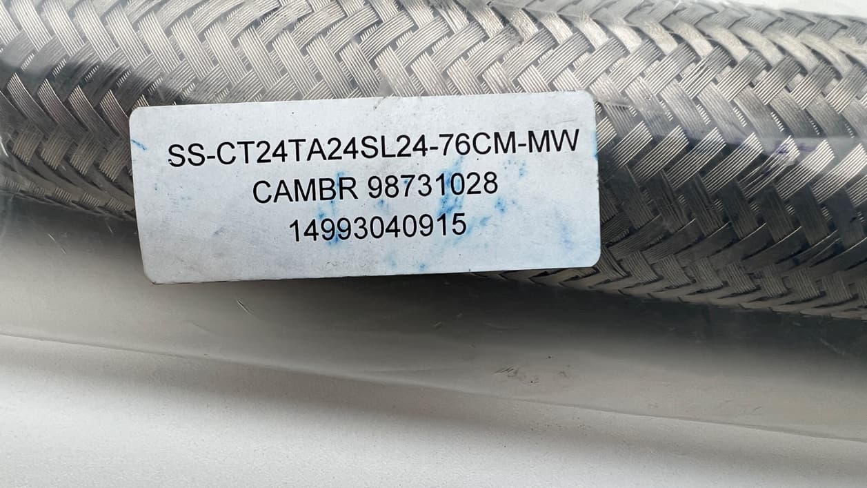 Swagelok SS-CT24TA24SL24-76CM-MW 1.5" C Series PTFE Hose, 79 CM Long
