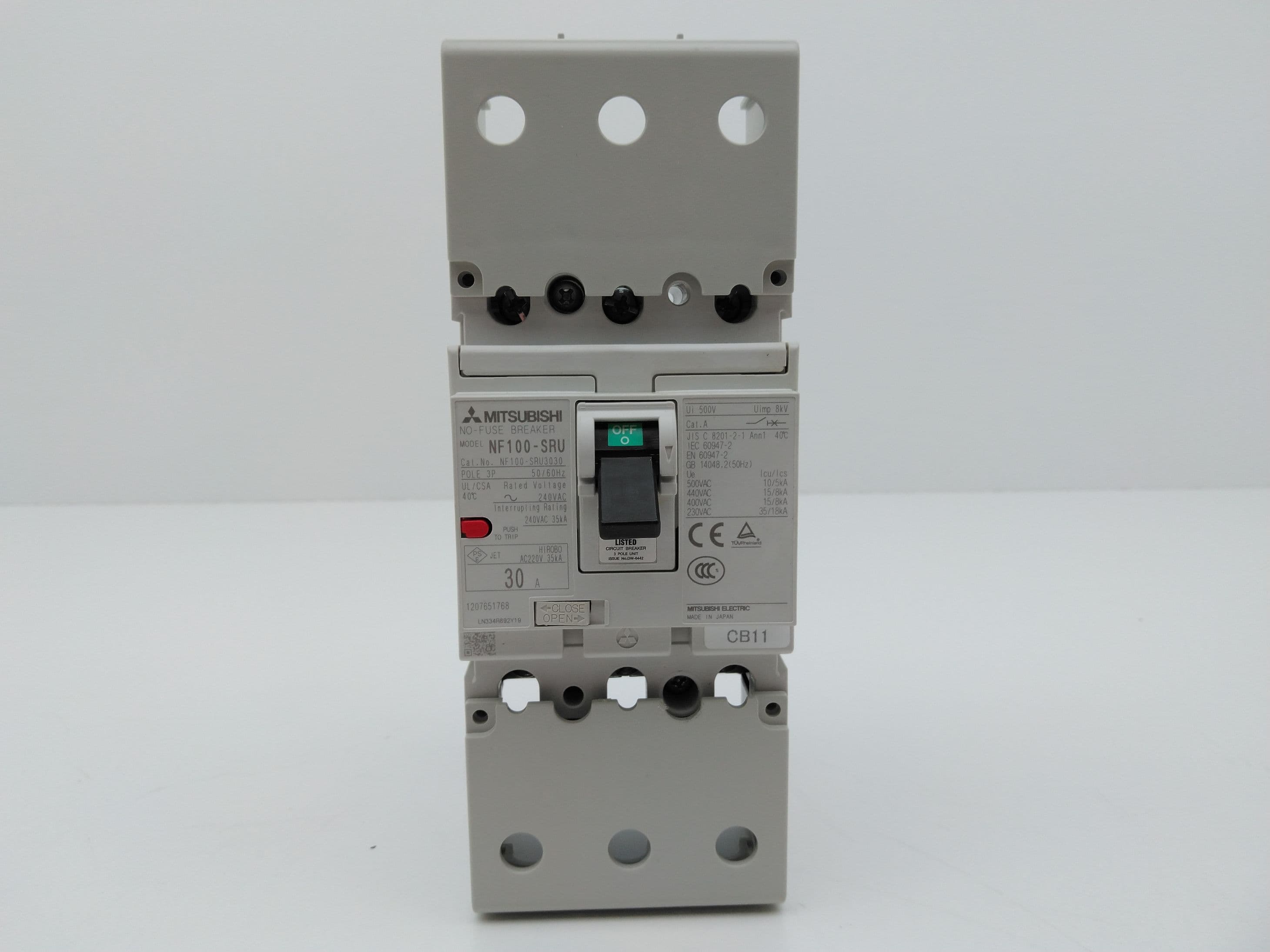Mitsubishi NF100-SRU3030 Circuit Breaker, 30A