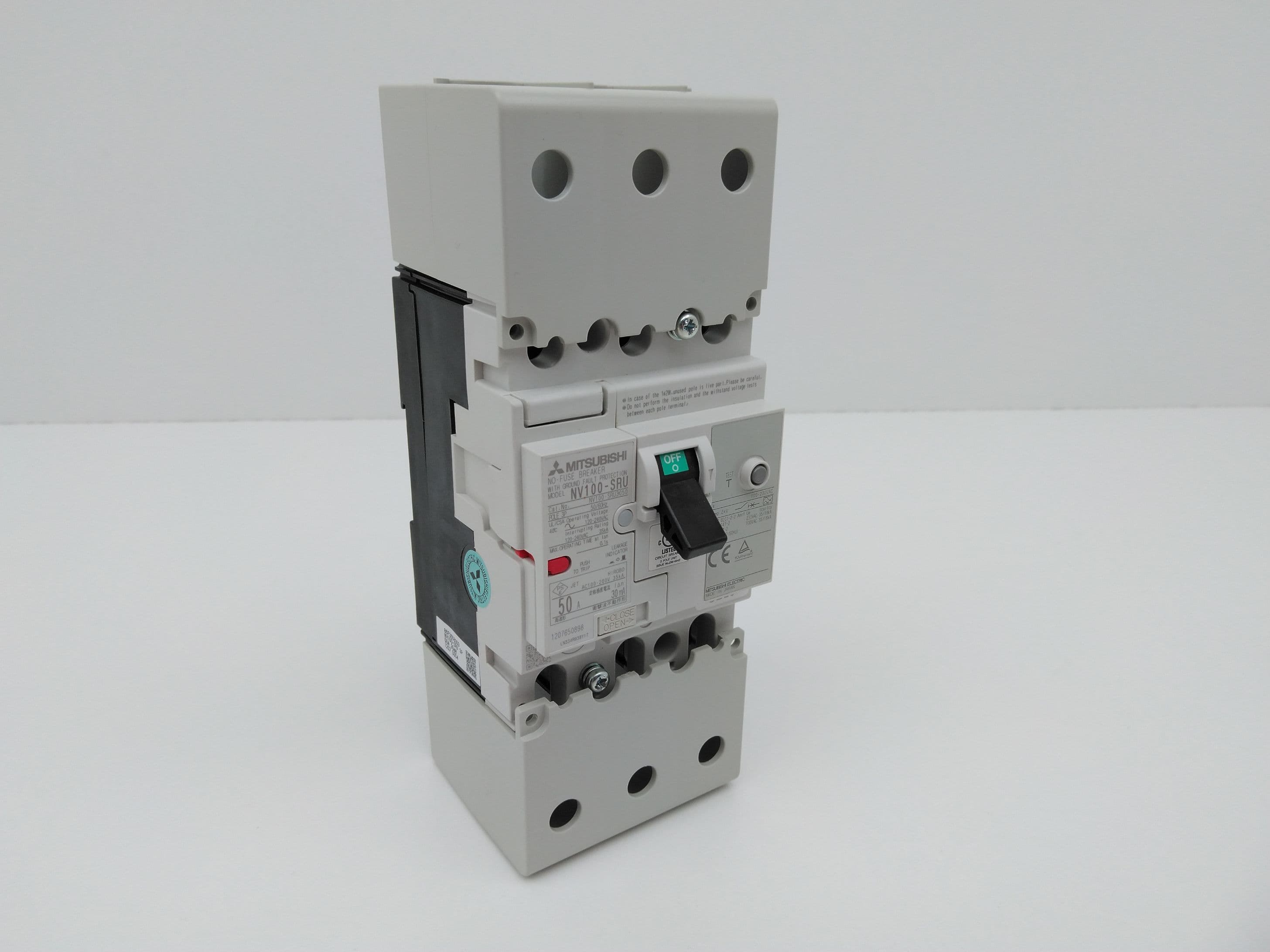 Mitsubishi NV100-SRU3P50A Circuit Breaker, 50 Amp with Ground Fault Protection