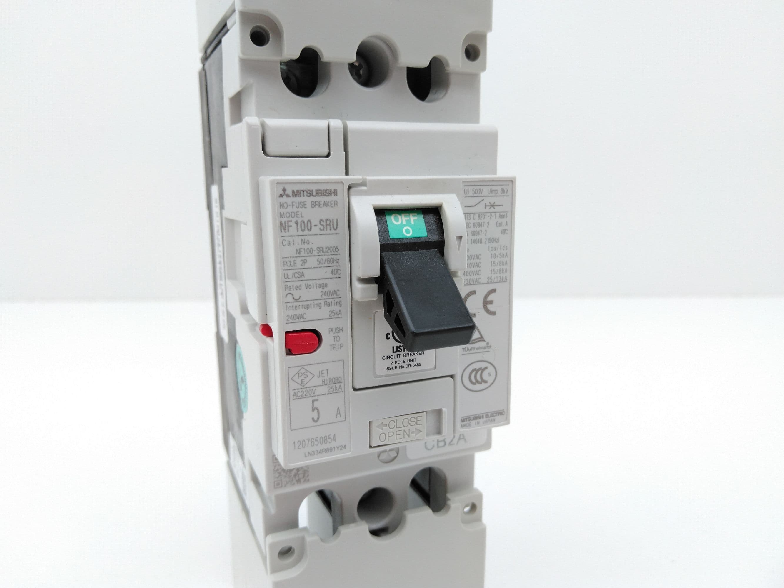 Mitsubishi NF100-SRU2005 5A No-Fuse Circuit Breaker