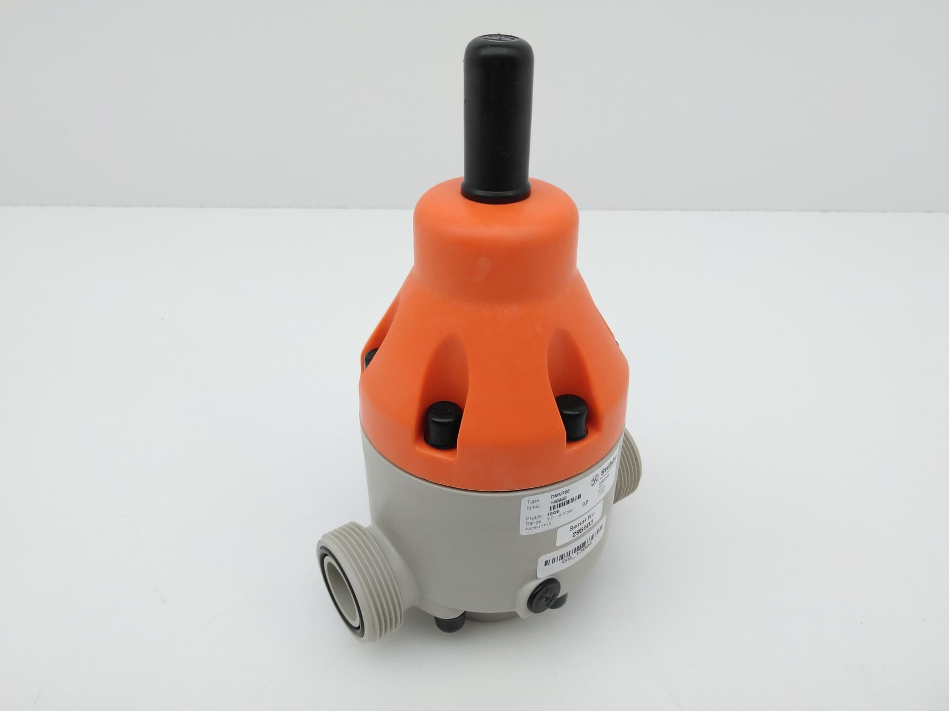 Stubbe DMV755 148990 Pressure Reducing Valve, PVDF-FPM, DN 25
