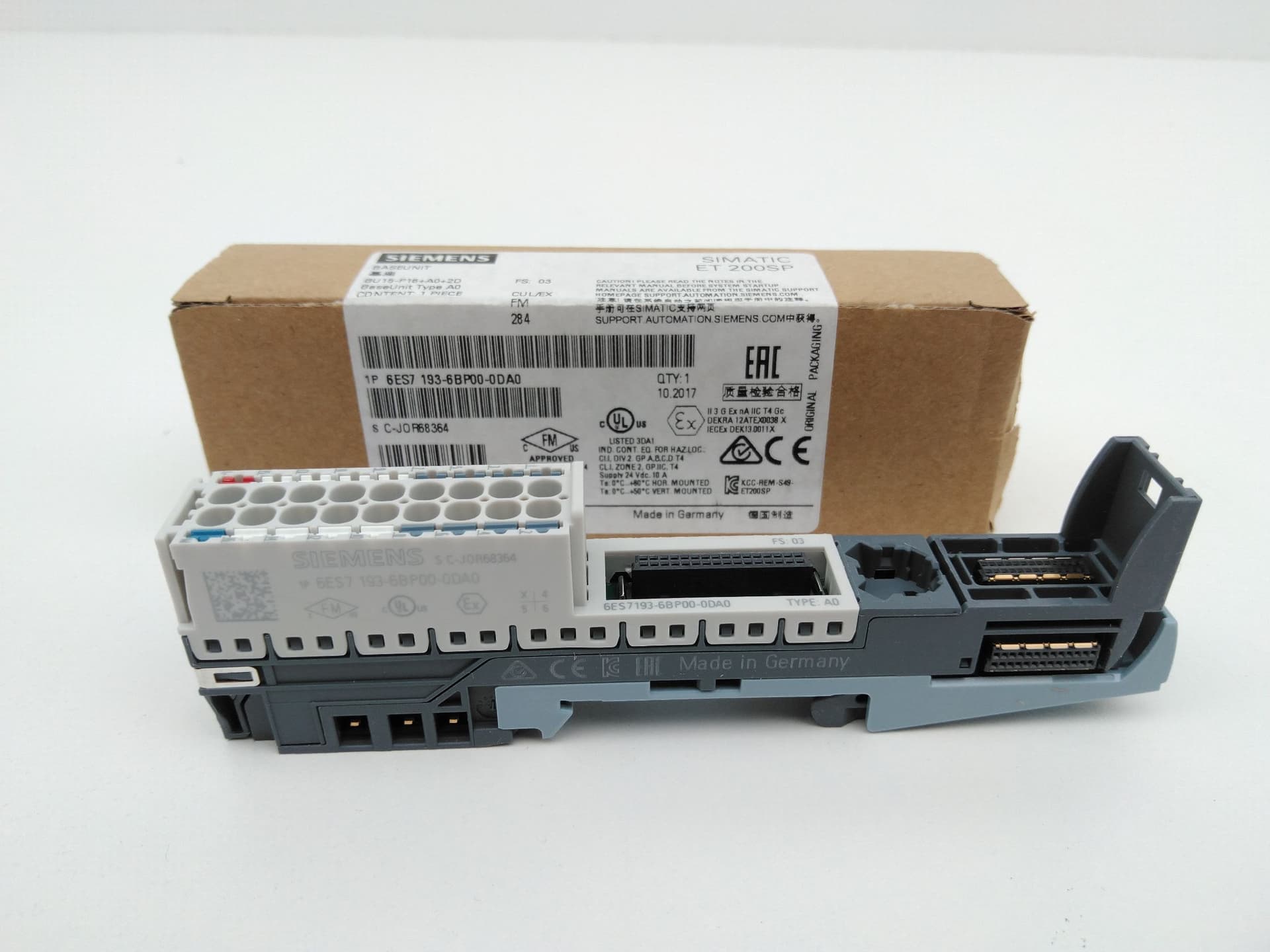 Siemens 6ES7193-6BP00-0DA0 SIMATIC ET 200SP, BaseUnit