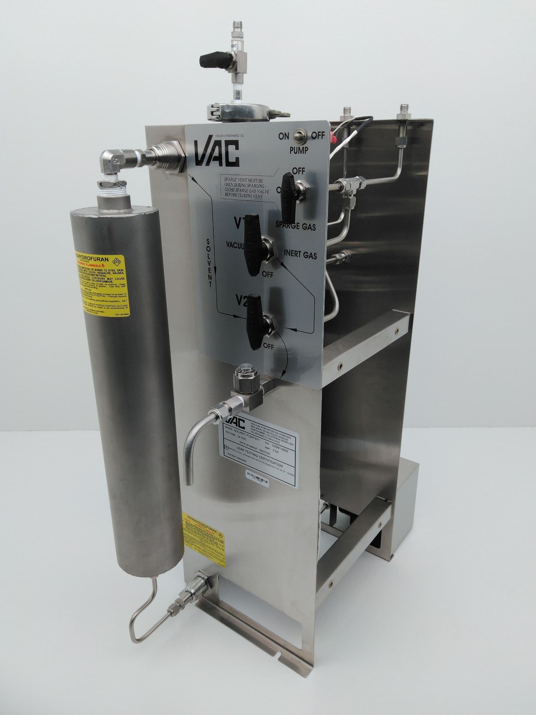 Vacuum Atmospheres 10399-0066 Solvent Purifier