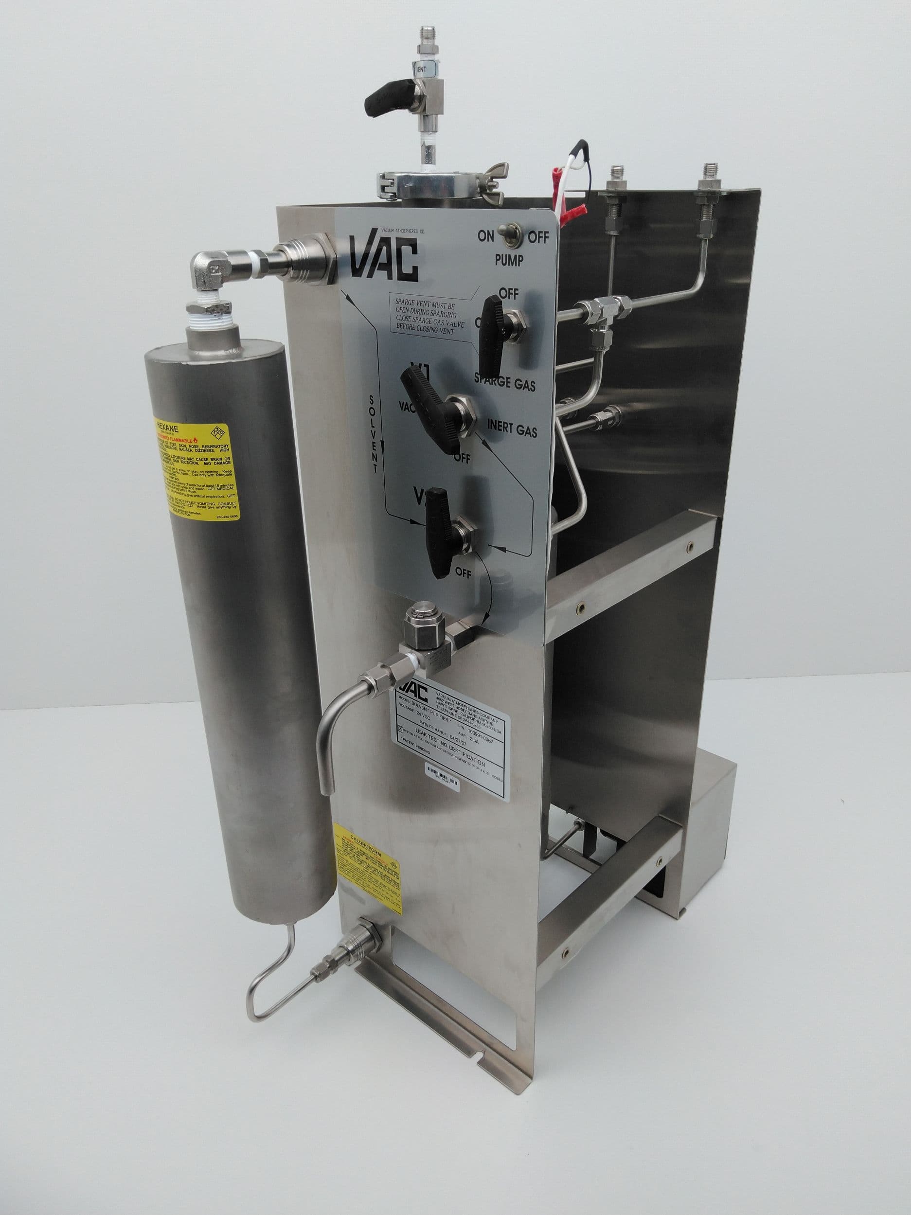 Vacuum Atmospheres 10399-0066 Solvent Purifier