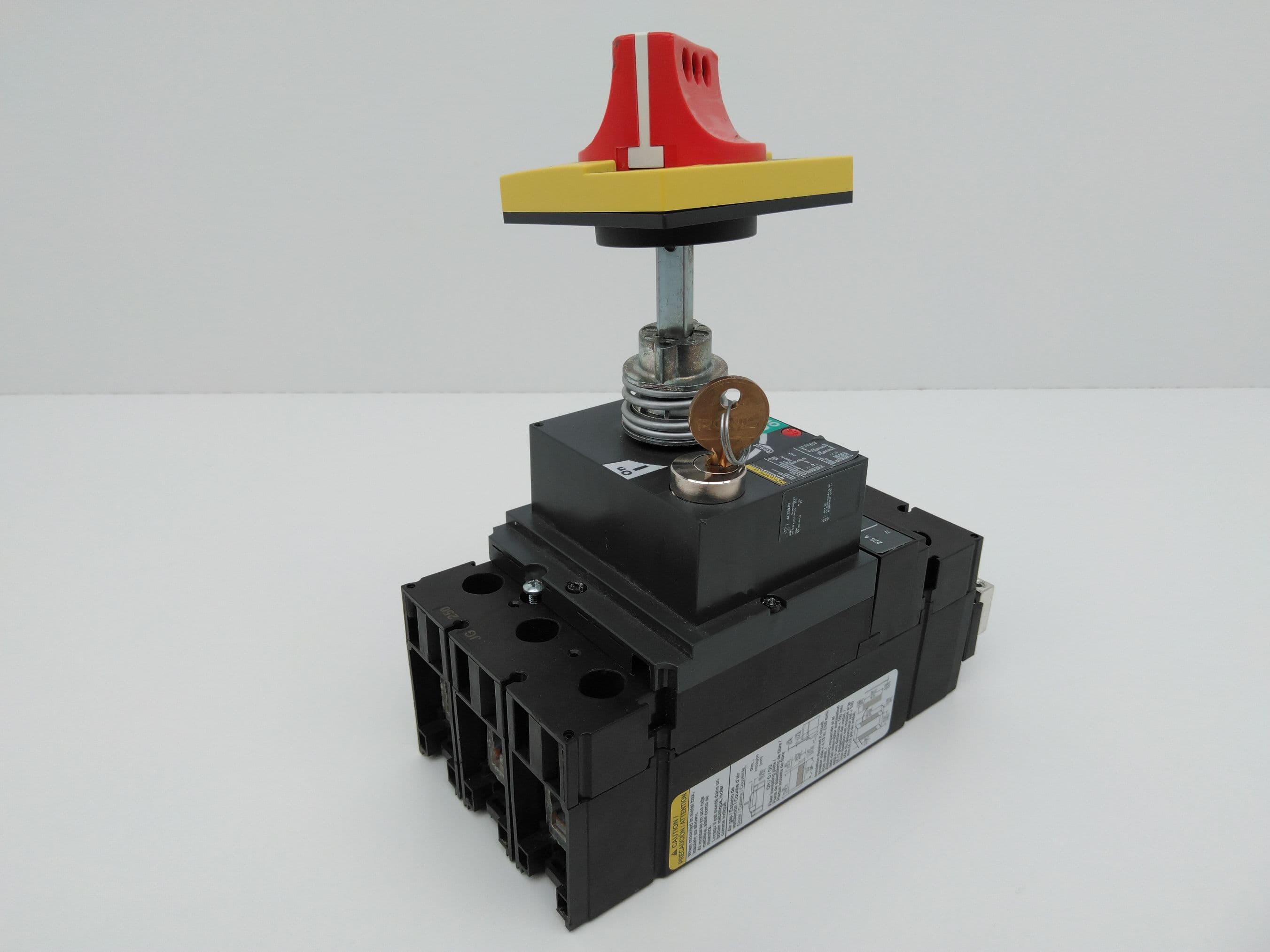 Square D JGL36225 Circuit Breaker, 225A w/ S29390 Shunt Trip / Operator Handle
