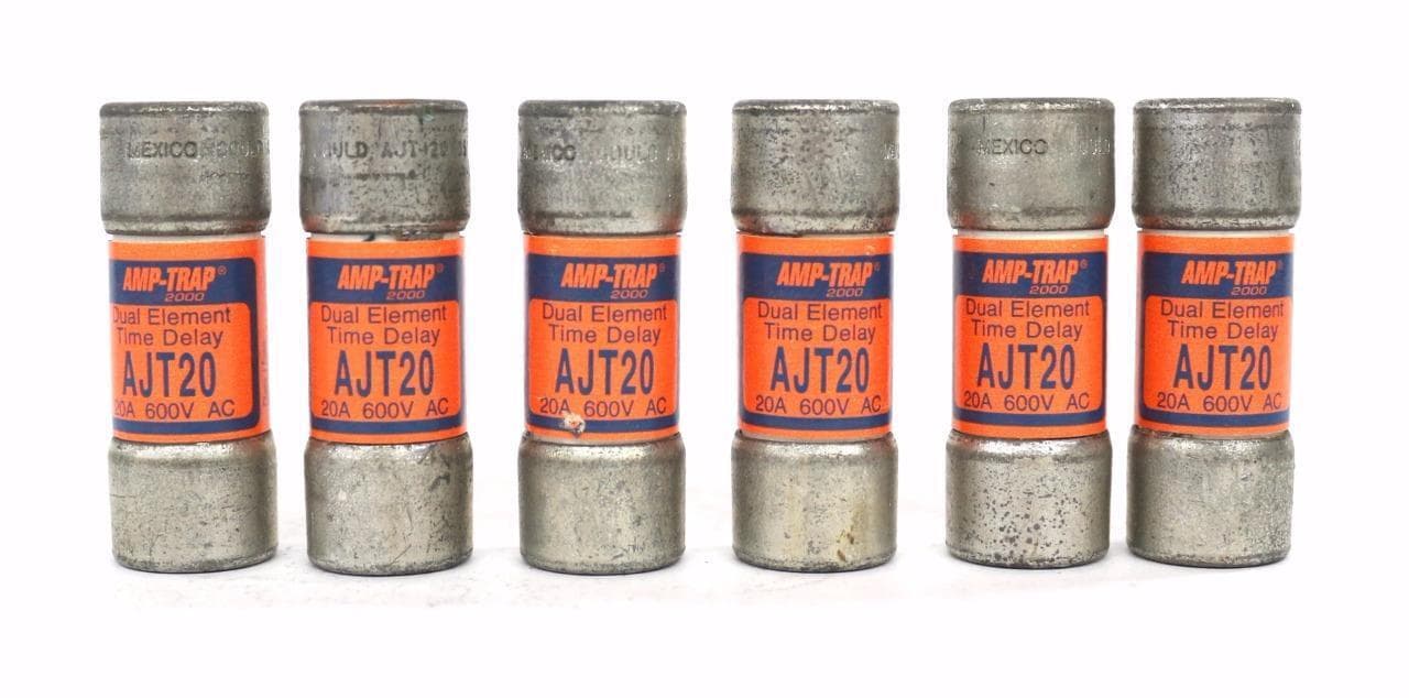 AMP-TRAP AJT20 Amp-Trap 20A Dual Element Time Delay - Lot of 6
