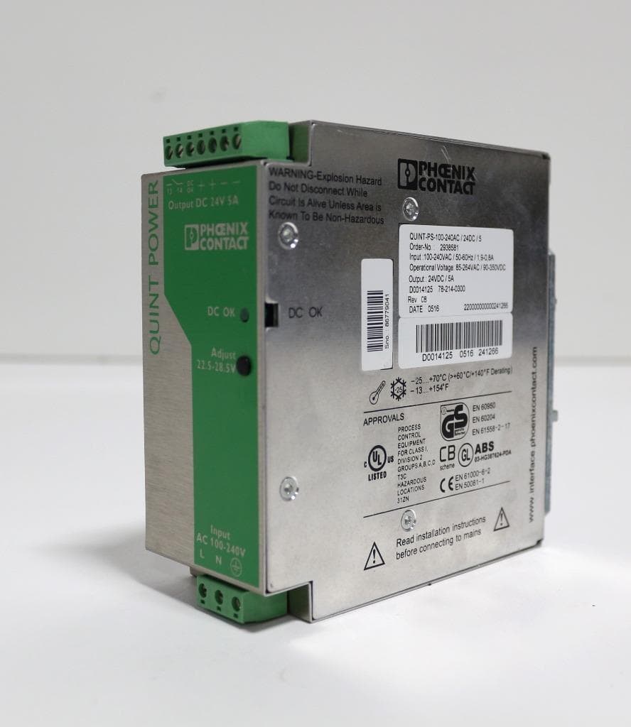 Phoenix Contact QUINTPS100240AC5, 2938581 QUINT-PS-100-240AC/5 Power Supply
