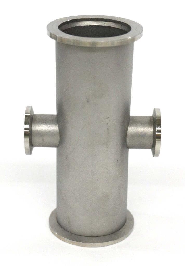 Unbranded KF40 x KF16 Reducing Cross Vacuum Fitting Stainless Steel