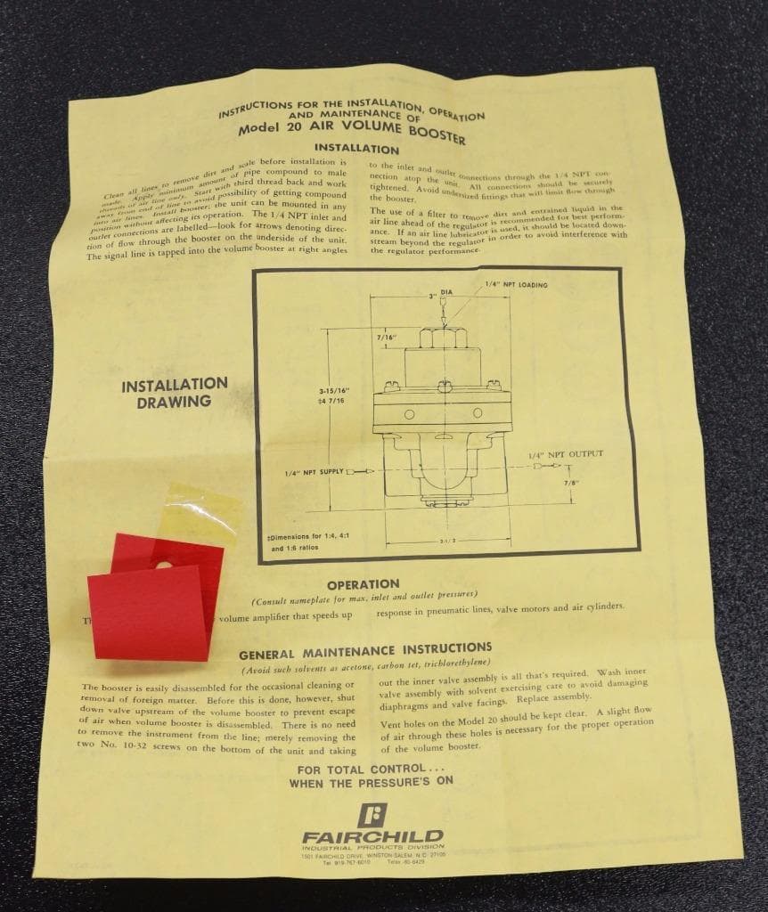 Fairchild Model 20 Volume Booster