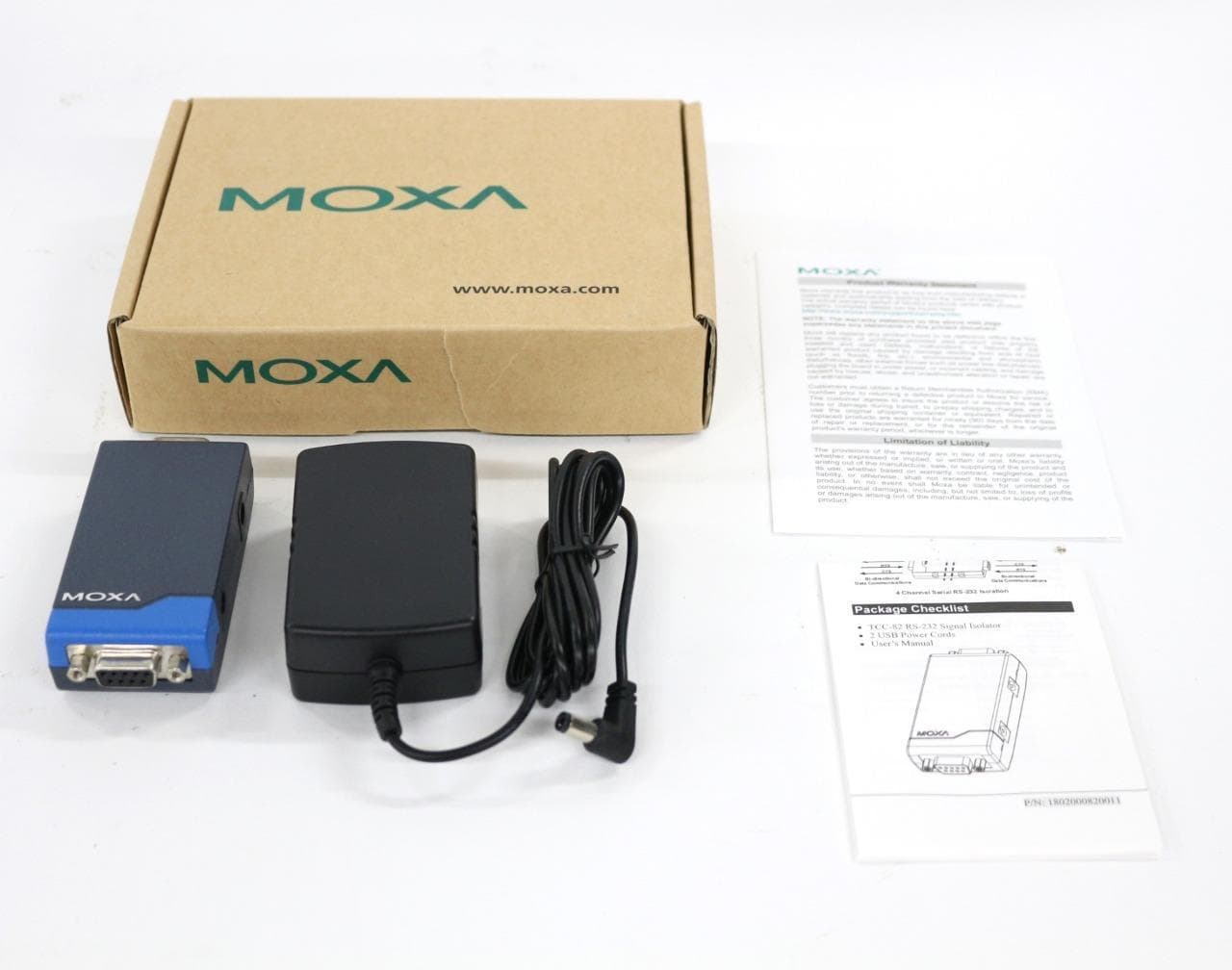 Moxa TCC-82 Port-Powered RS-232 4-Channel Isolator