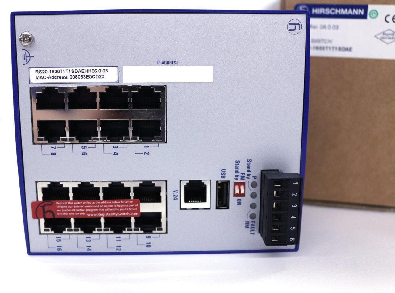 Hirschmann RS20-1600T1T1SDAEHH06.0.03 RS20 Rail Switch - - New