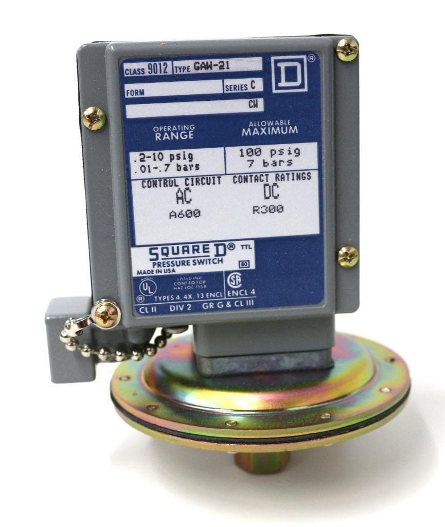 Square D 9012-884, 6AW-21 , Industrial Pressure Switch - New