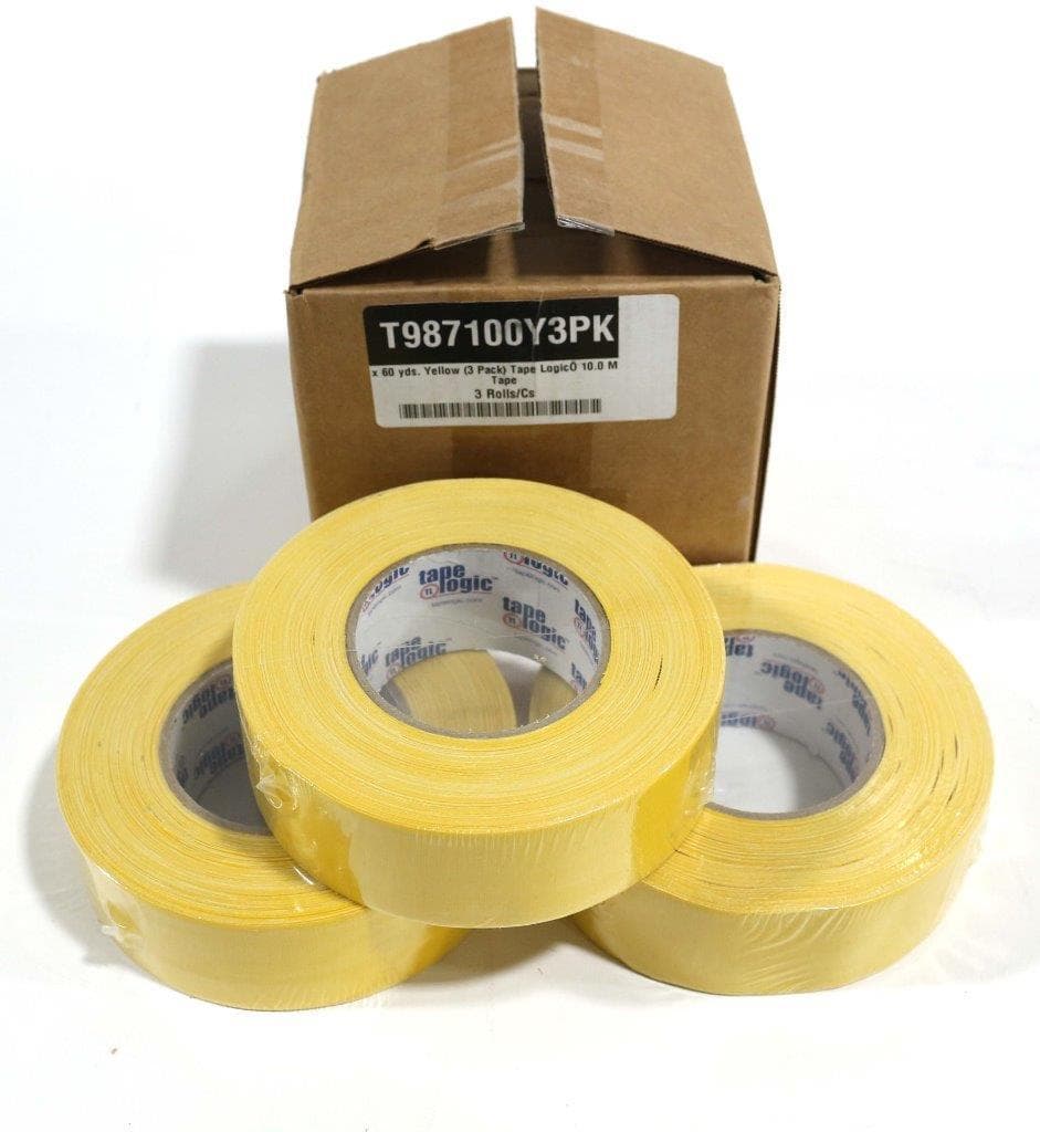 Tape Logic T987100Y3PK 10.0 Mil Duct Tape, 2" x 60 yd Yellow (Pack of 3) - New