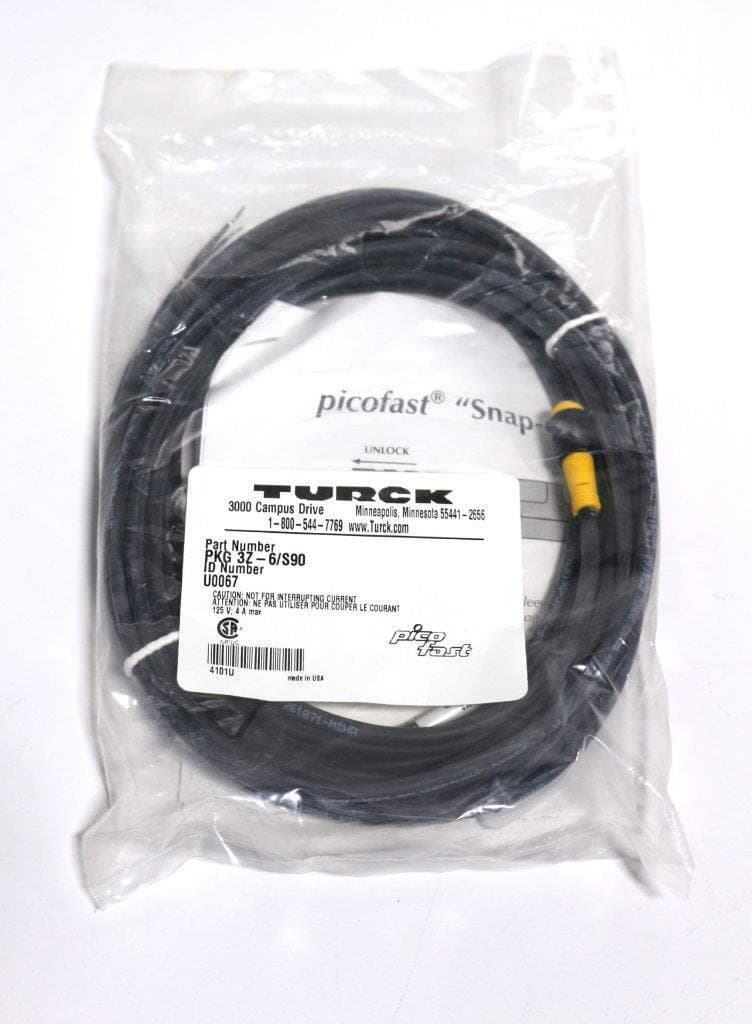 Turck PKG 3Z-6/S90 Picofast Cordset, New