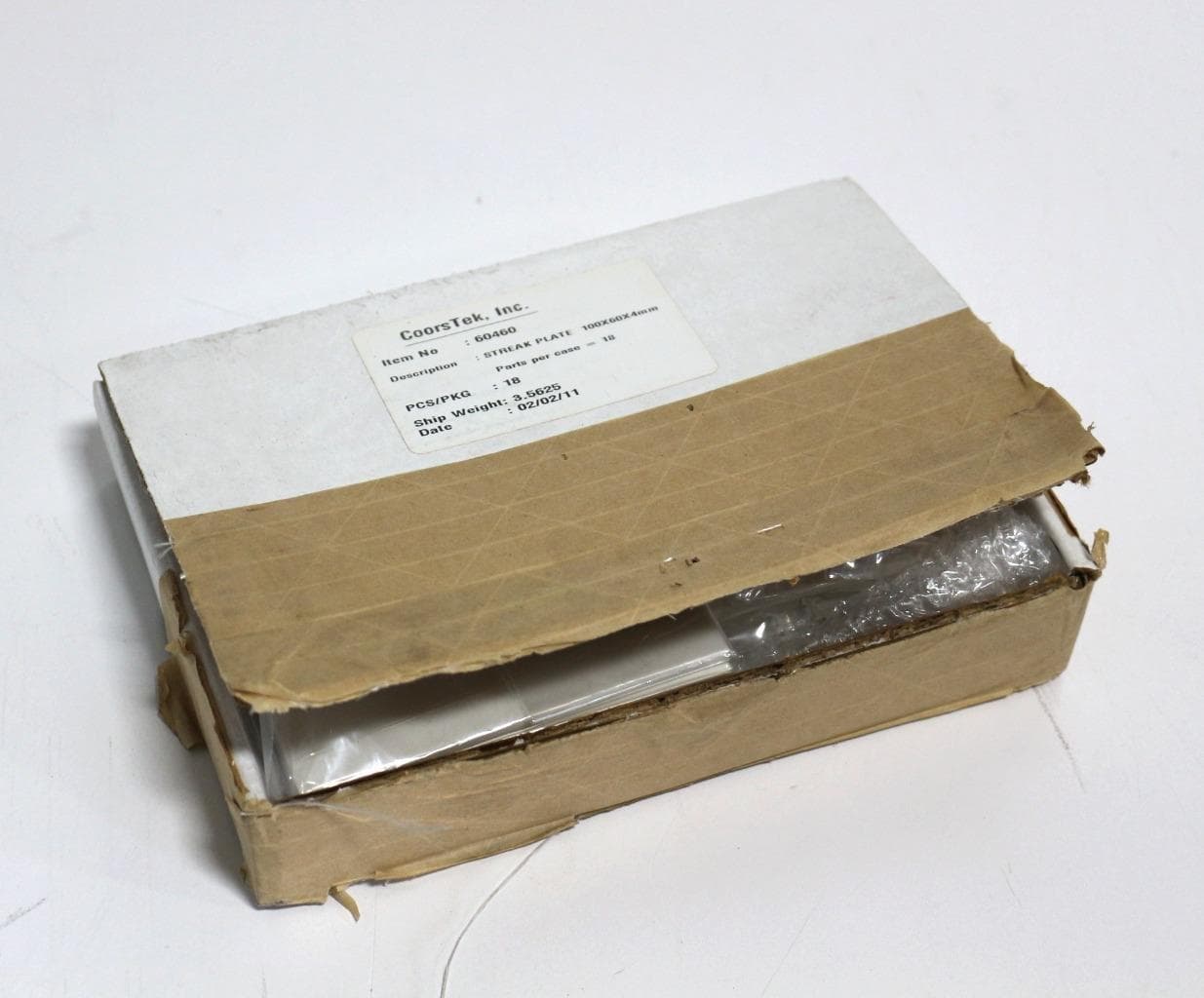 CoorsTek Inc 60460 Porcelain Streak Plate Box of 18 - New