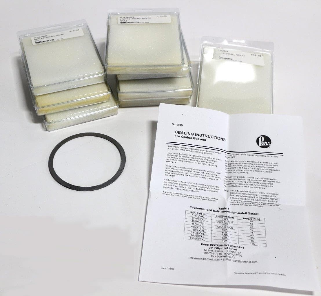 EGC Enterprises 315HC4KL Lot of 8 Grafoil Gaskets, P/N , for Parr Reactor - New