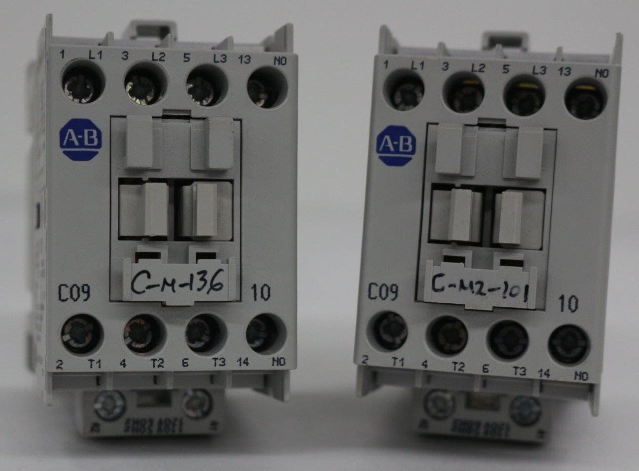 Allen Bradley 100-C0910A Lot of 2 100-C09*10A Contactors, 110V 50Hz, 120V 60Hz