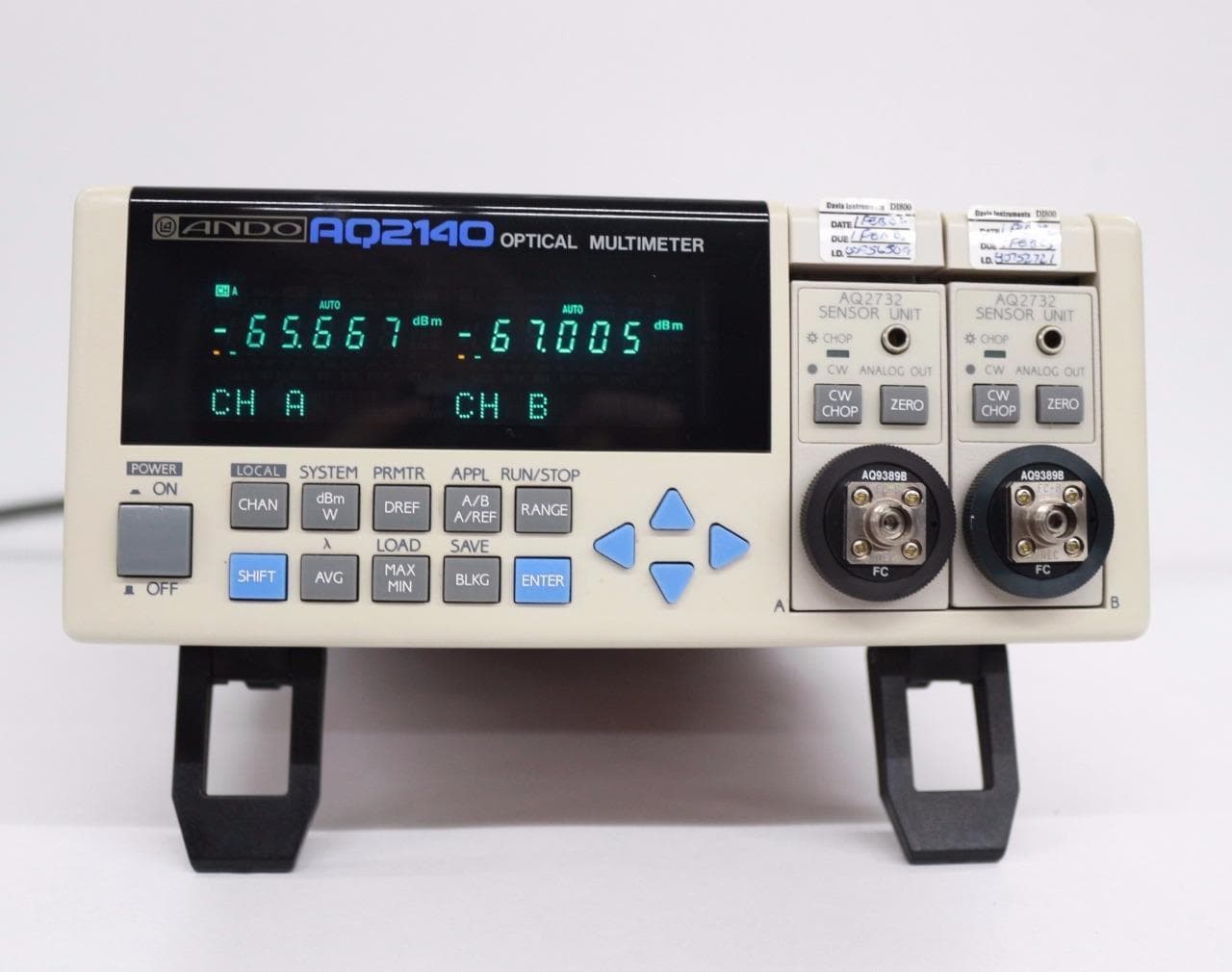 Ando AQ2140 Optical Multimeter with (2) AQ2732 Sensor Units
