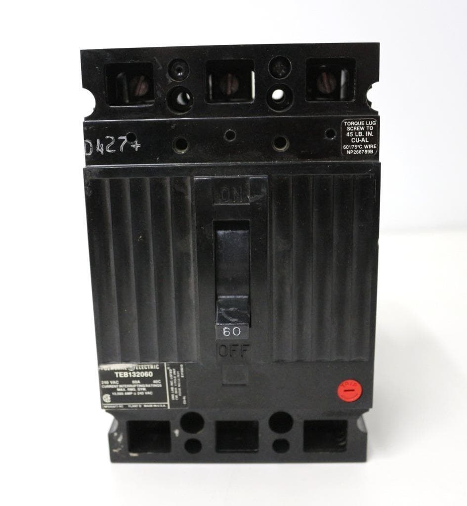 General Electric TEB132060 , 3 Pole, 240 VAC, 60 AMP, Circuit Breaker