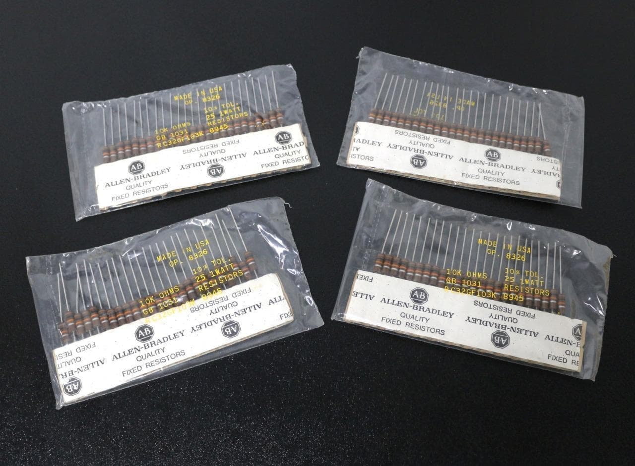 Allen-Bradley RC32GF103K 100 PCS. - 10K OHMS, 10% TOL. 1 WATT Fixed Resistors