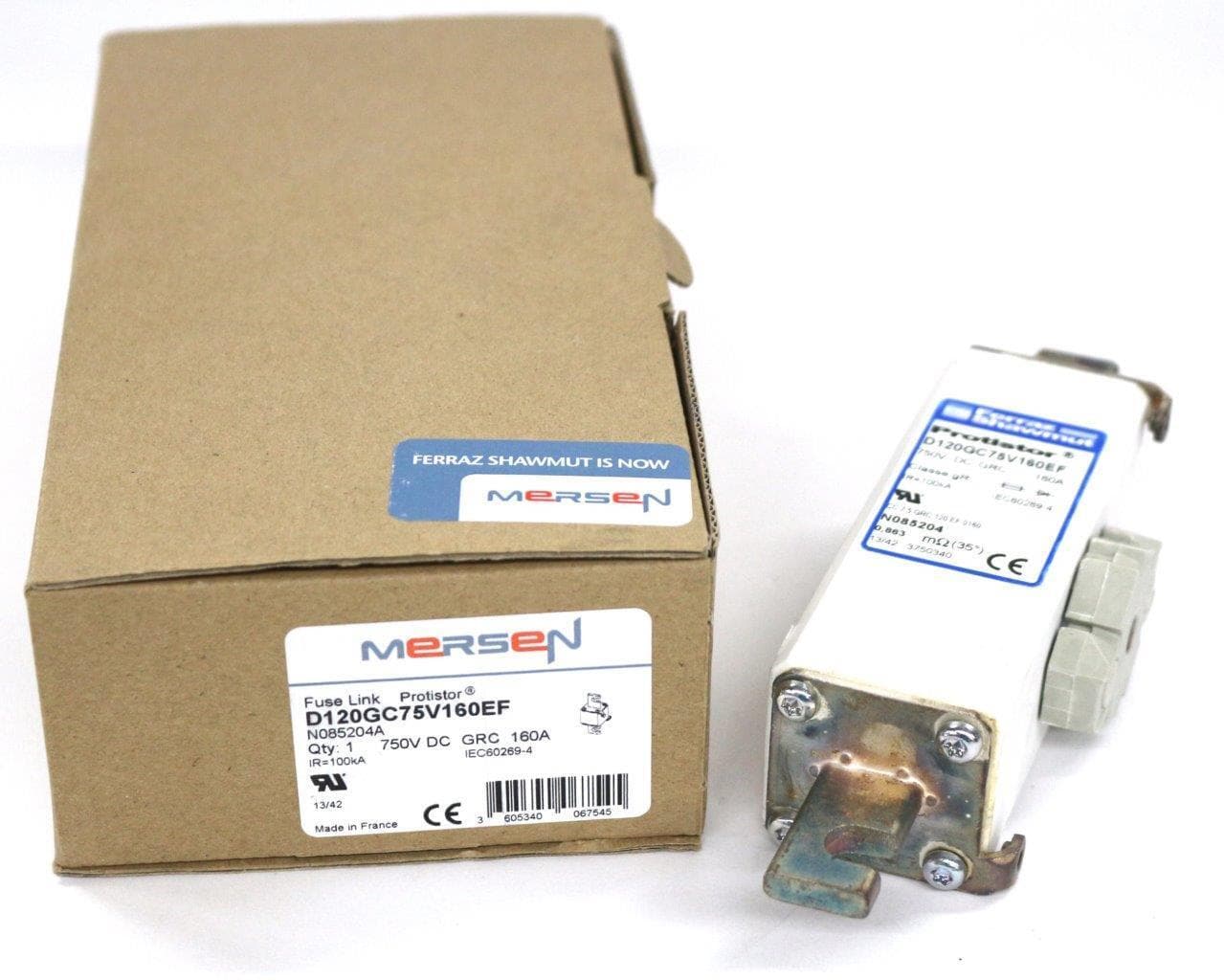 Mersan Protistor D120GC75V160EF Ferraz Shawmut Semiconductor Fuse Link - New