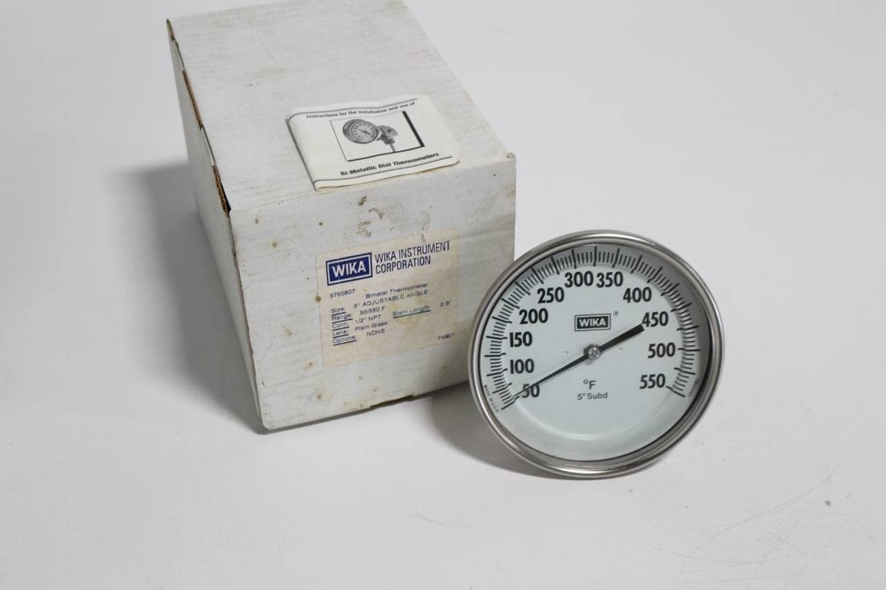 WIKA Instruments None Bimetal Thermometer 5" Adjustable Thermometer, New