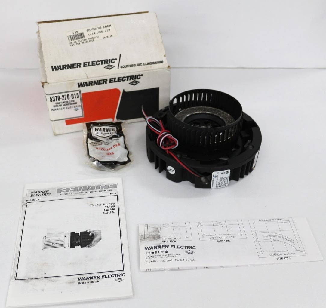 Warner Electric 5370270015 5370-270-015 EM50 10 Motor Clutch