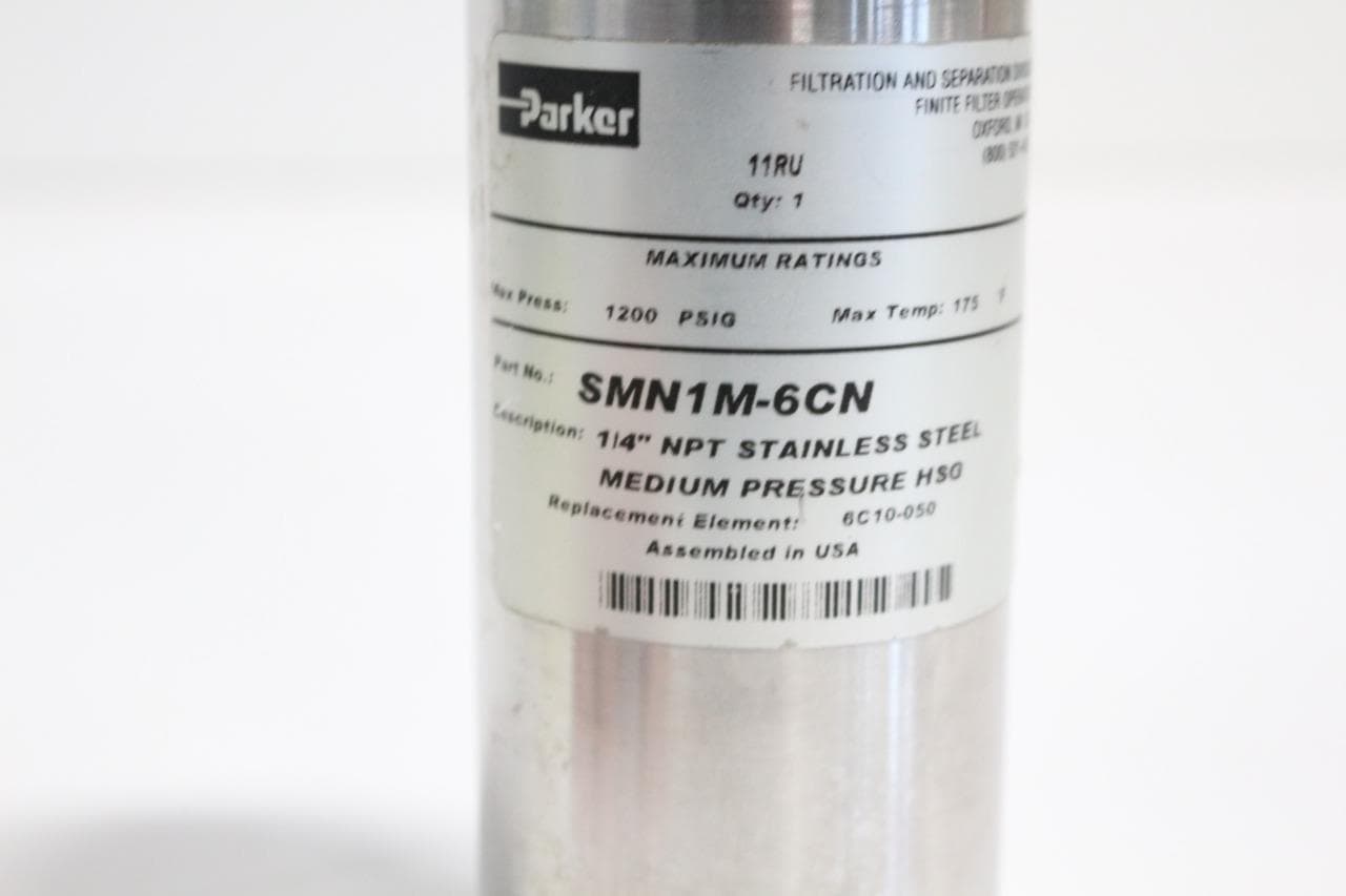 Parker SMN1M-6CN Finite Coalescing Filter, Stainless Steel