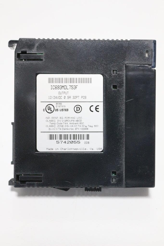 GE Fanuc IC693MDL753F Output Module, 12/24 VDC, 0.5 A, 32PT POS