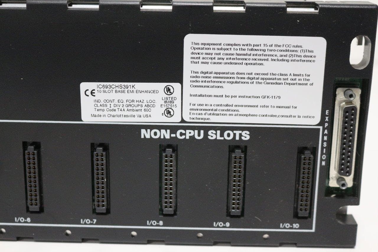GE Fanuc IC693CHS391K 10 Slot Base EMI Enchanced